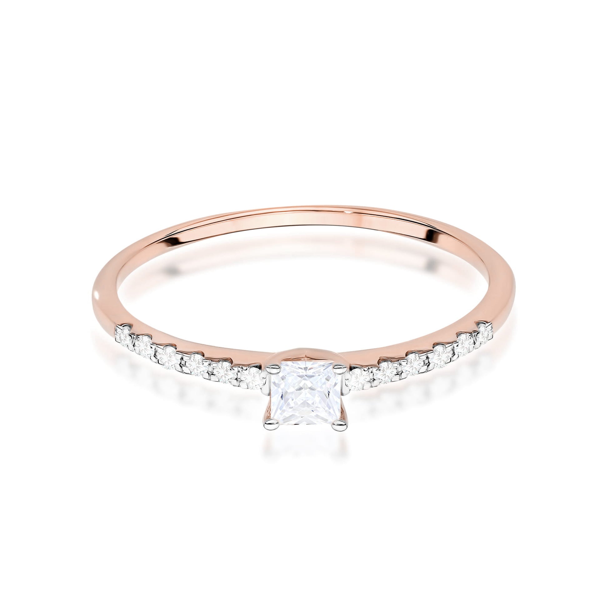 Inel Aur 14K Diamant Cultivat 0,15ct - Model W0588