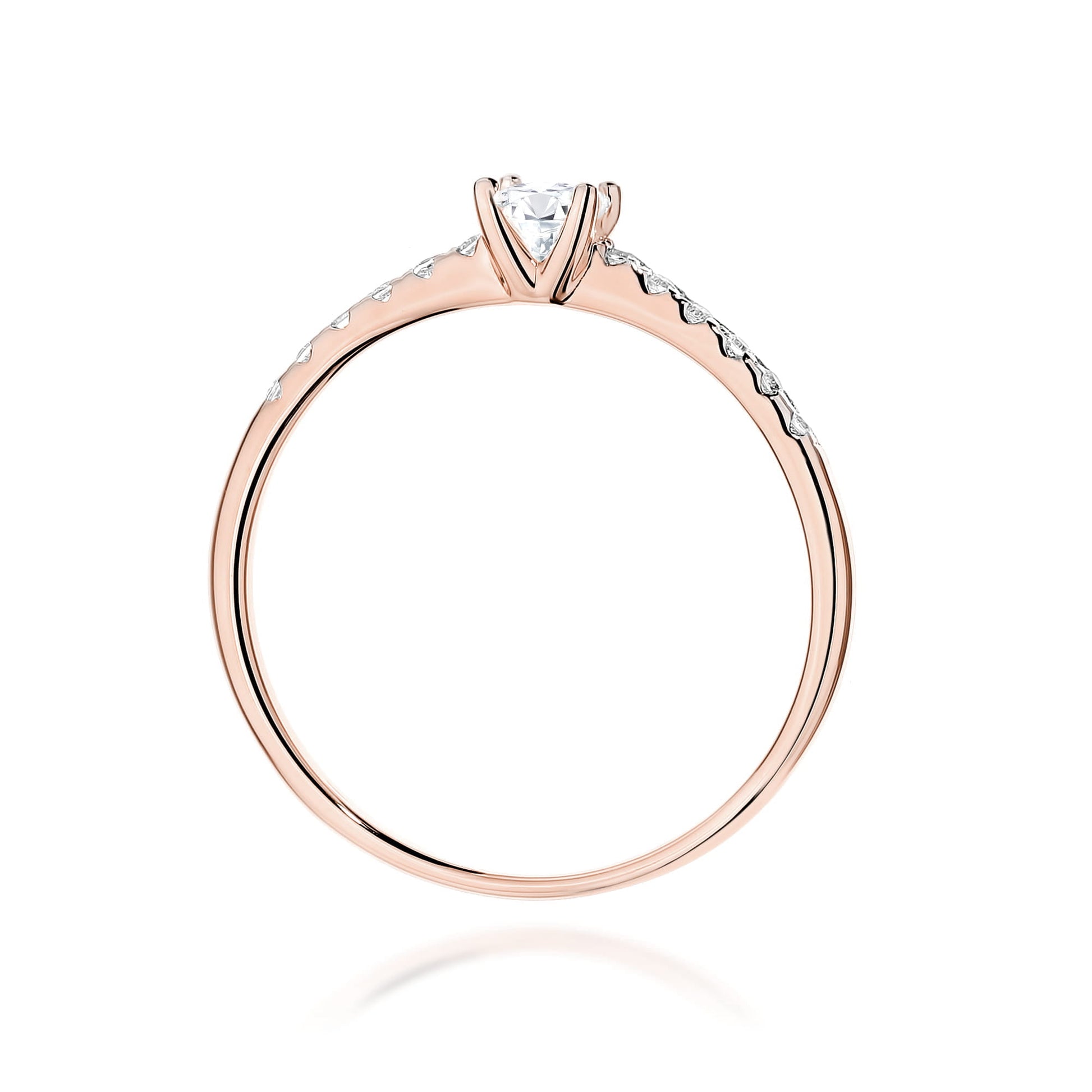 Inel Aur 14K Diamant Cultivat 0,15ct - Model W0588