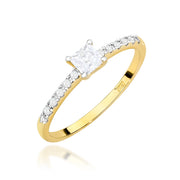 Inel Aur 9K cu Diamante Naturale 0.40 ct