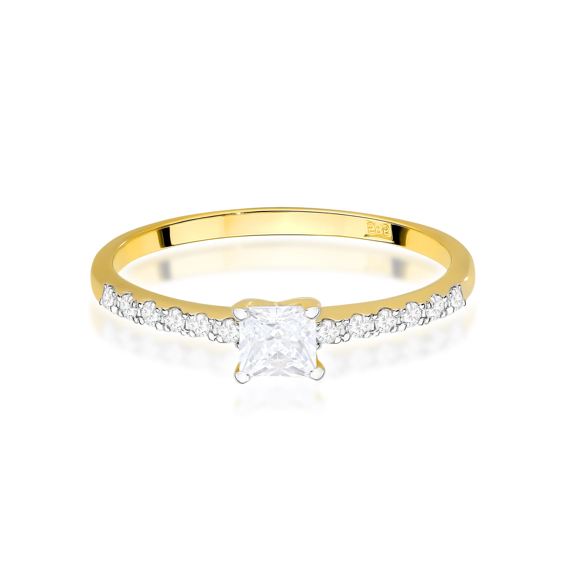 Inel Aur 9K cu Diamante de Laborator 0.40 ct