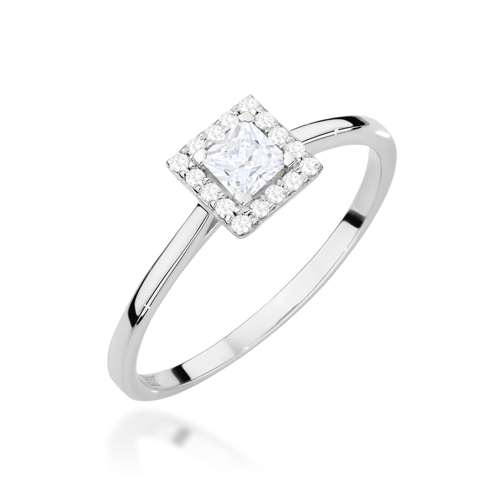 Inel Aur 9K cu Diamante de Laborator 0.23 ct