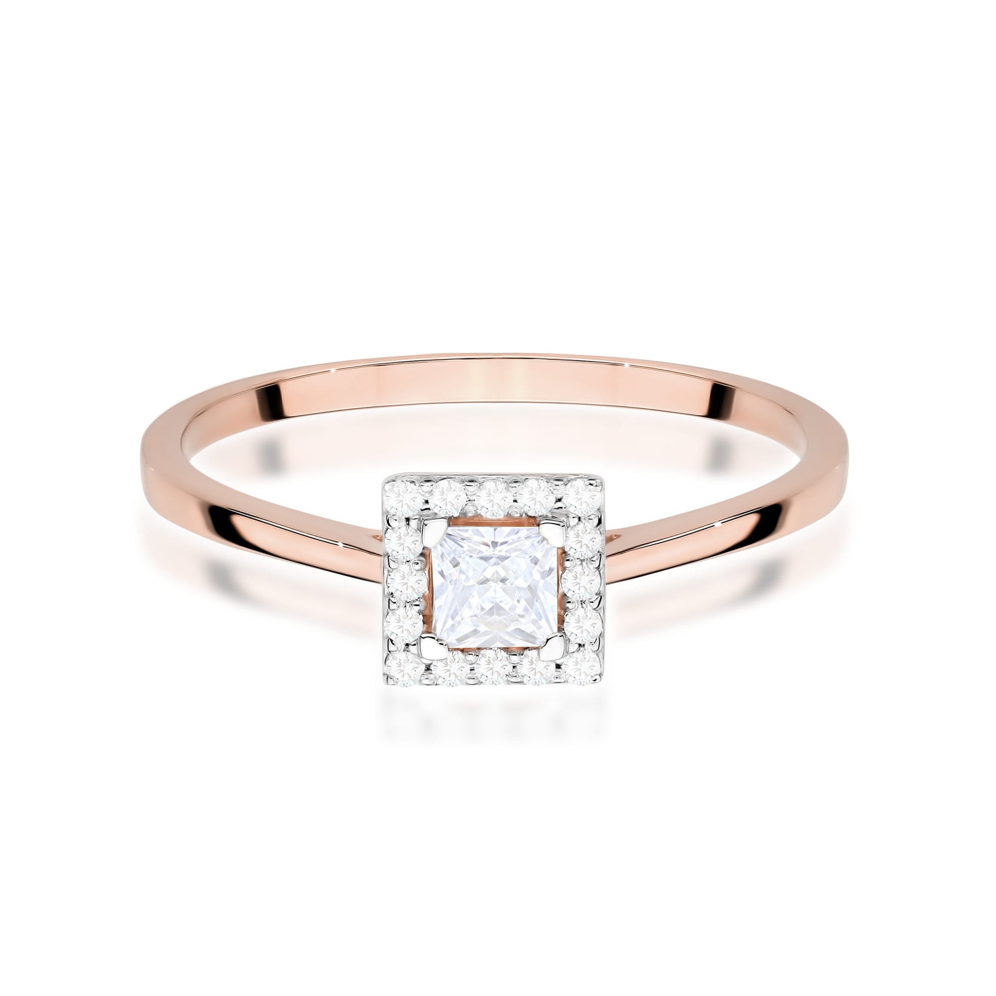 Inel Aur 14K Diamant Cultivat în Laborator 0,23ct W0590