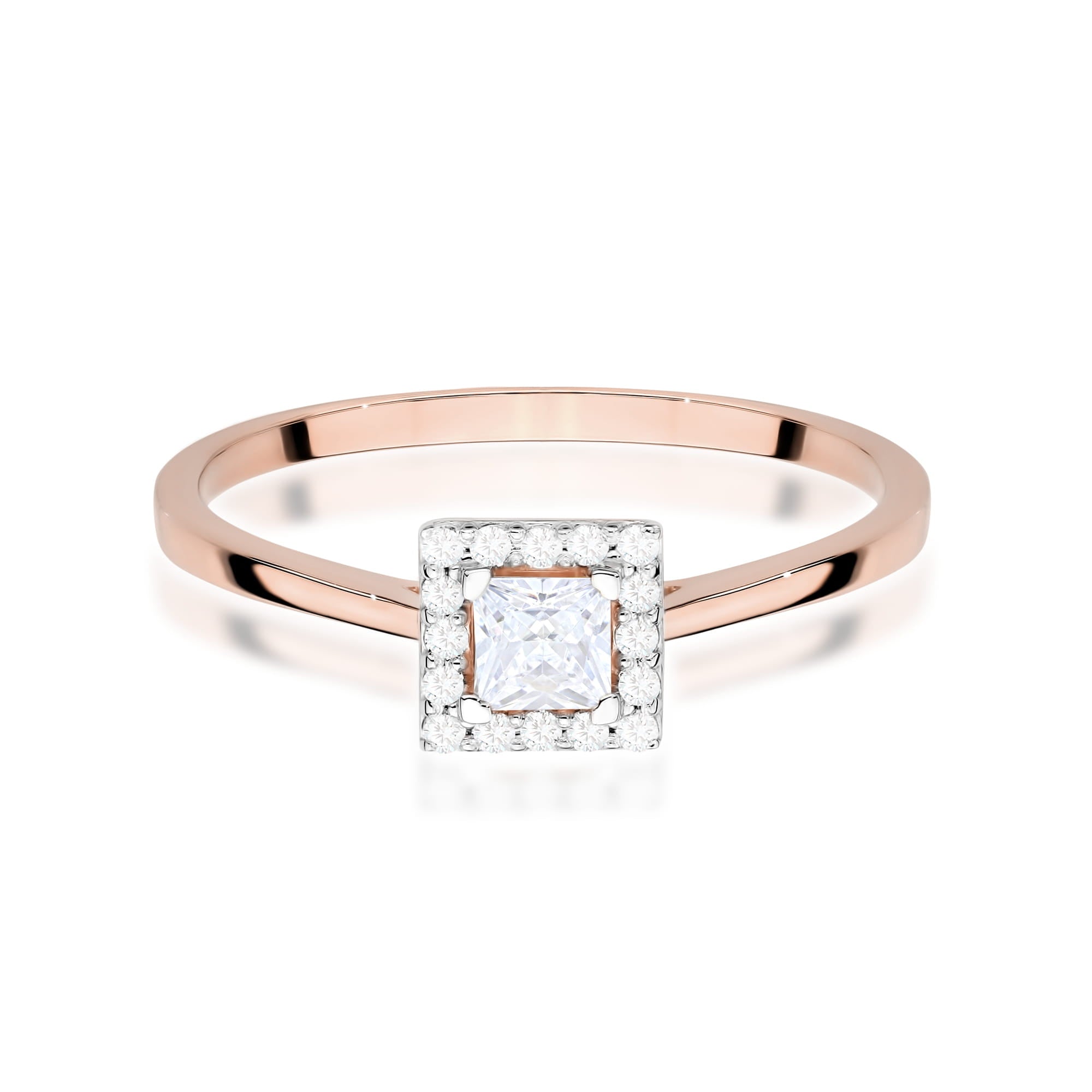 Inel Aur 14K Diamant Cultivat în Laborator 0,23ct W0590