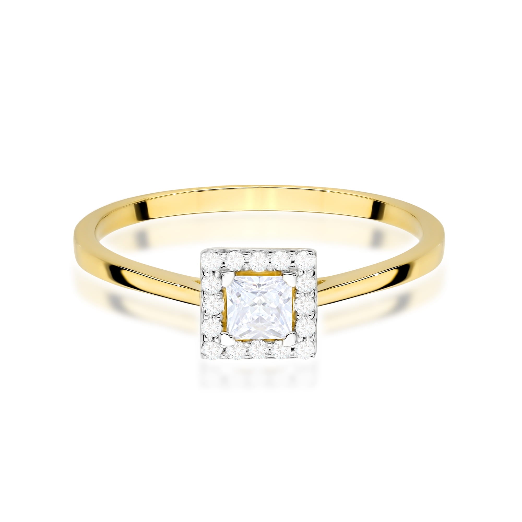 Inel Aur 14K Diamant Cultivat în Laborator 0,23ct W0590