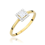 Inel Aur 9K cu Diamante Naturale 0.23 ct
