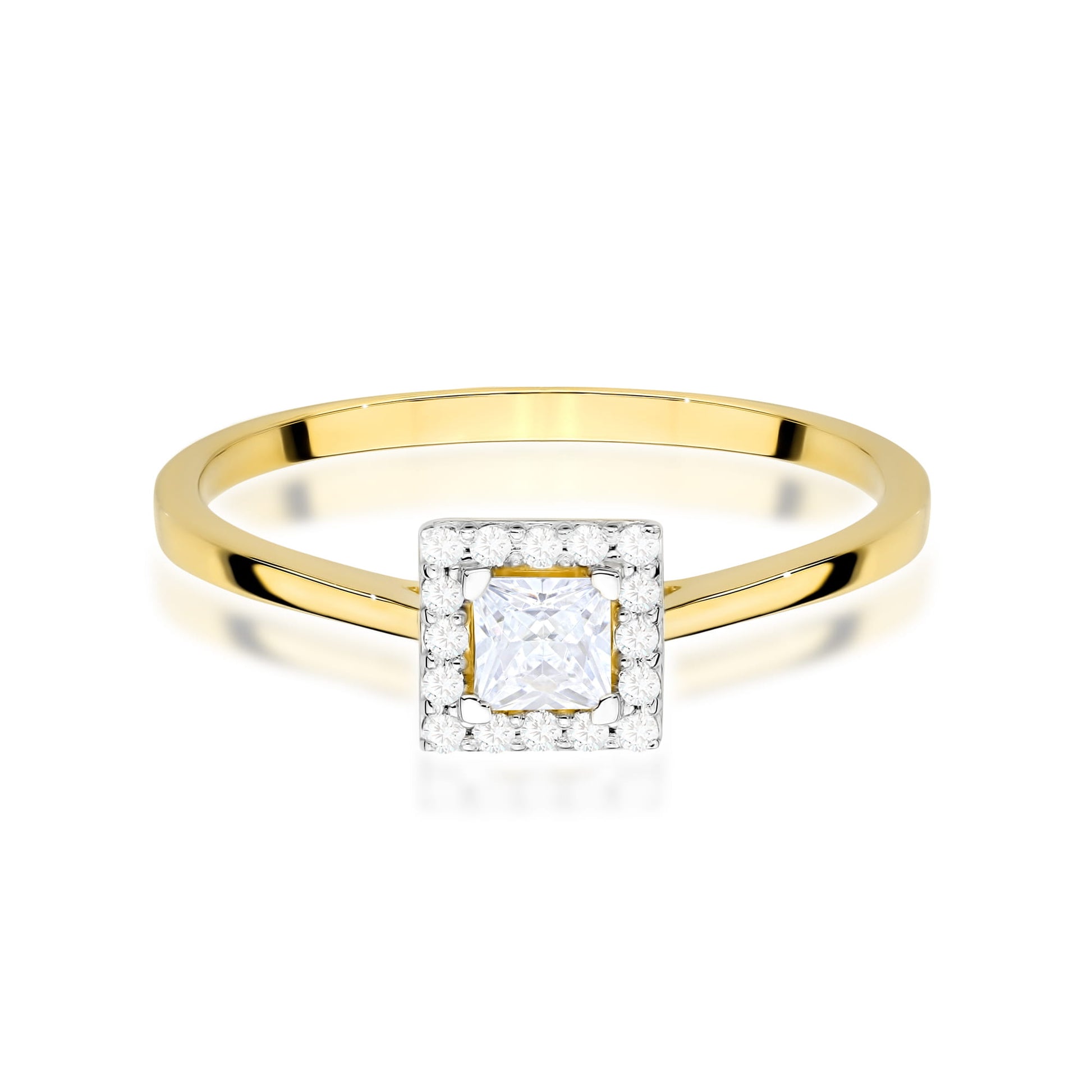 Inel Aur 9K cu Diamante de Laborator 0.23 ct
