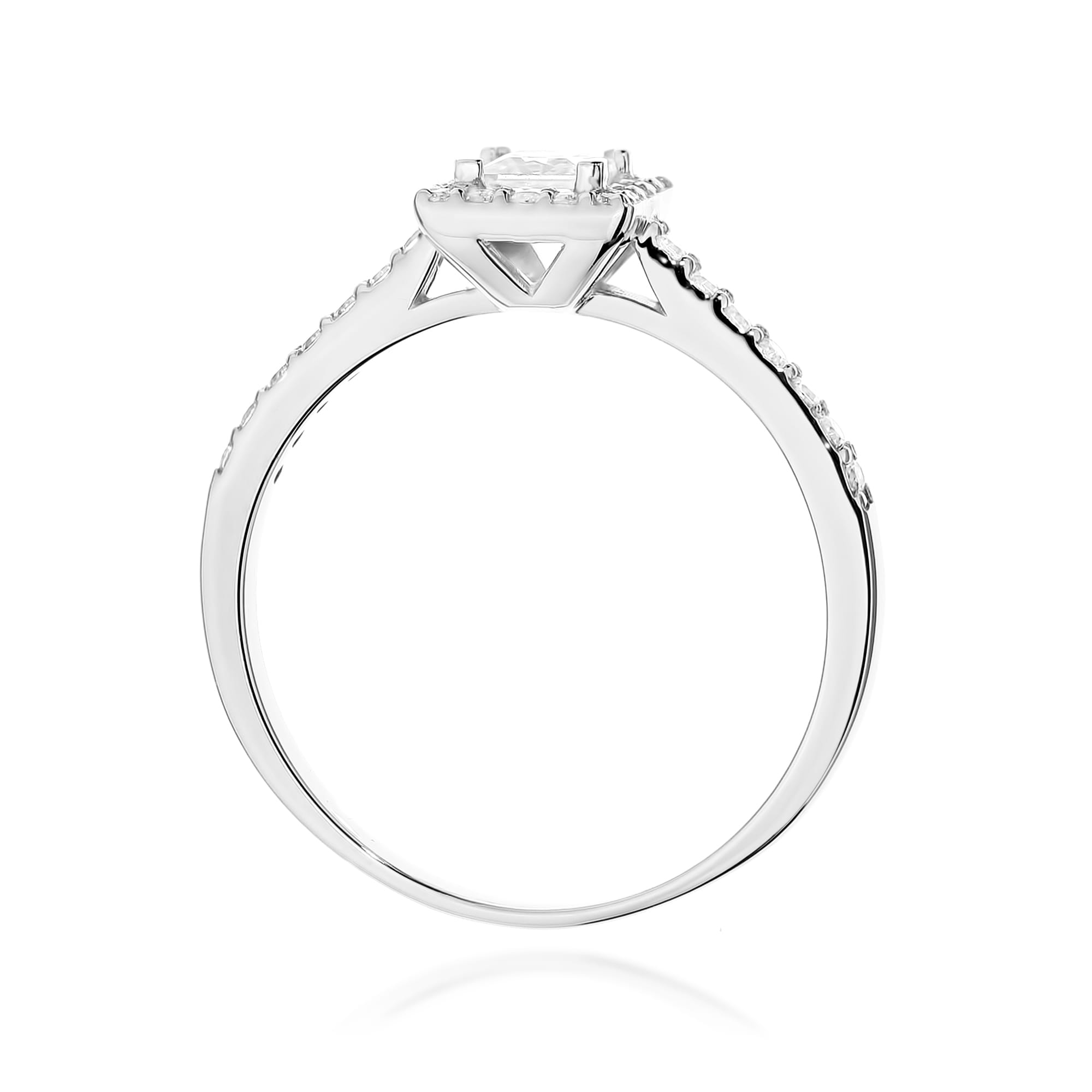 Inel Diamant Aur 14K 0,30ct Lab Grown Pătrat W0591
