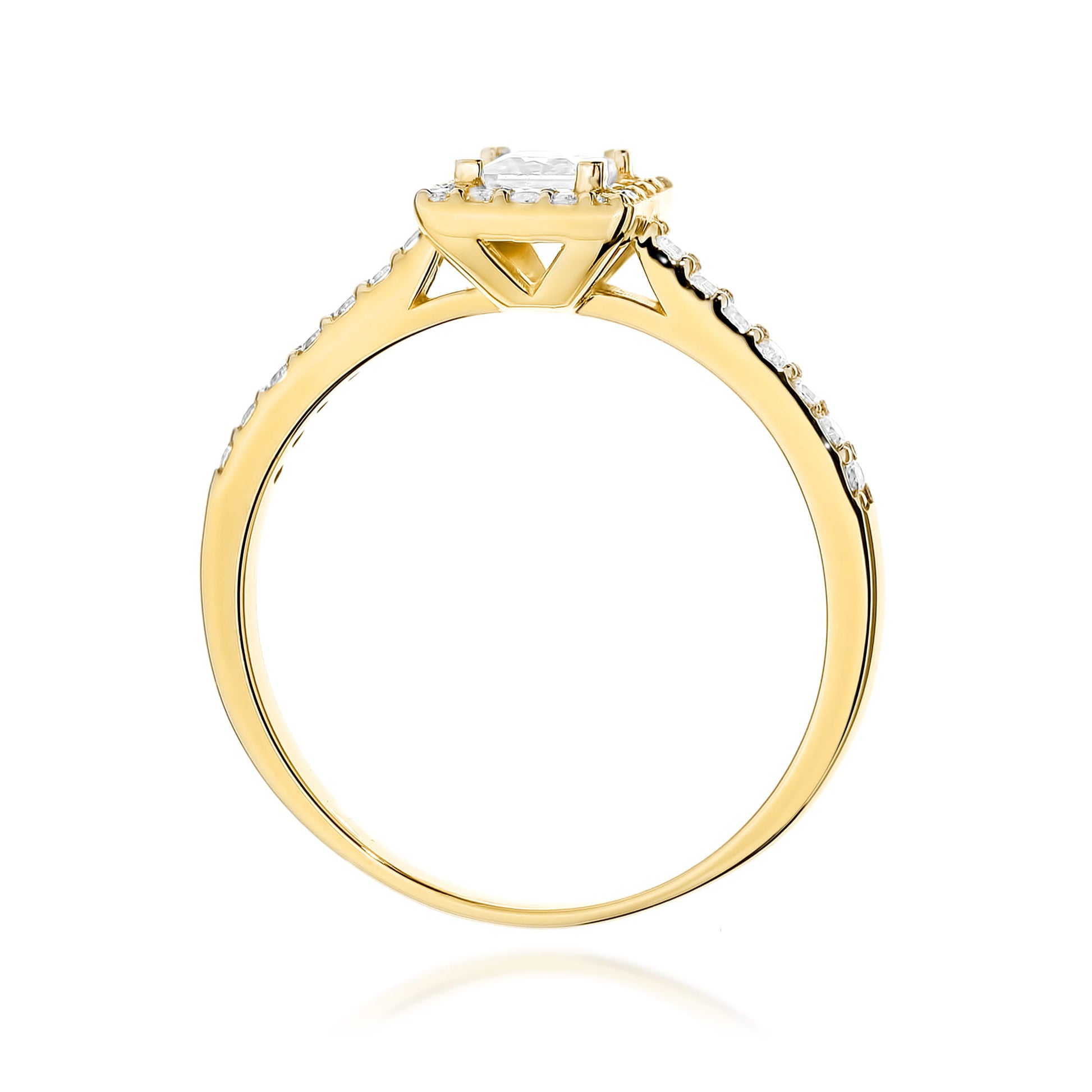 Inel Diamant Aur 14K 0,30ct Lab Grown Pătrat W0591