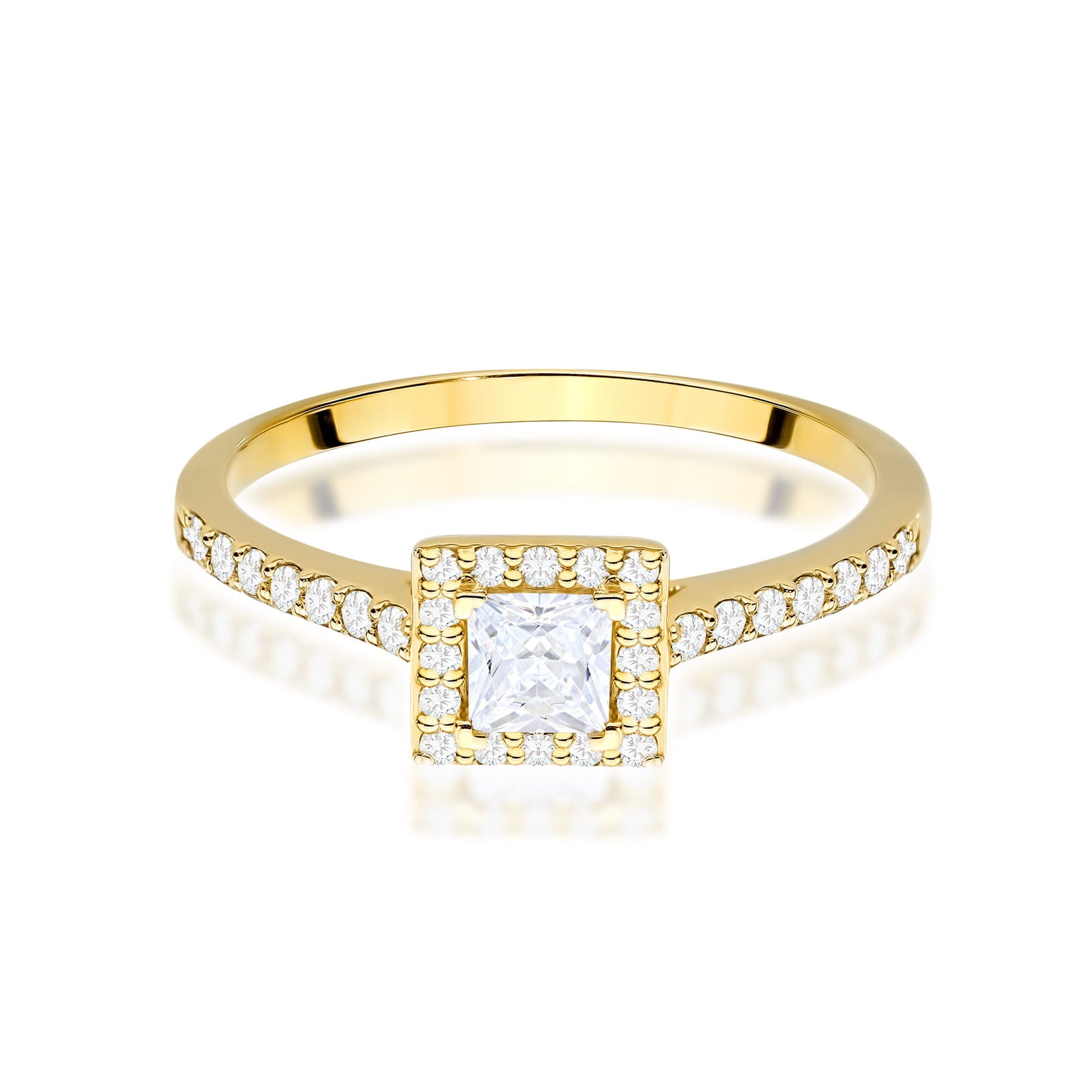 Inel Aur 9K cu Diamante Naturale 0.50 ct