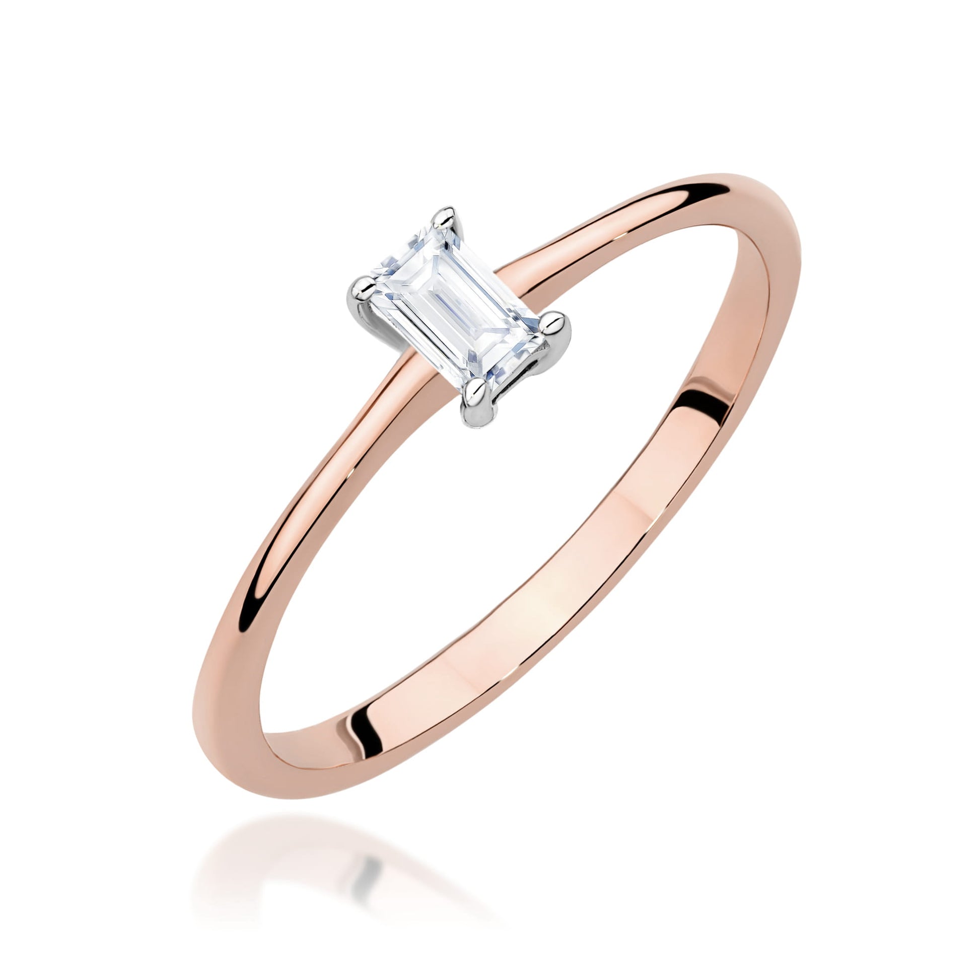 Inel Aur 14K W0592 Diamant Natural 0.15ct