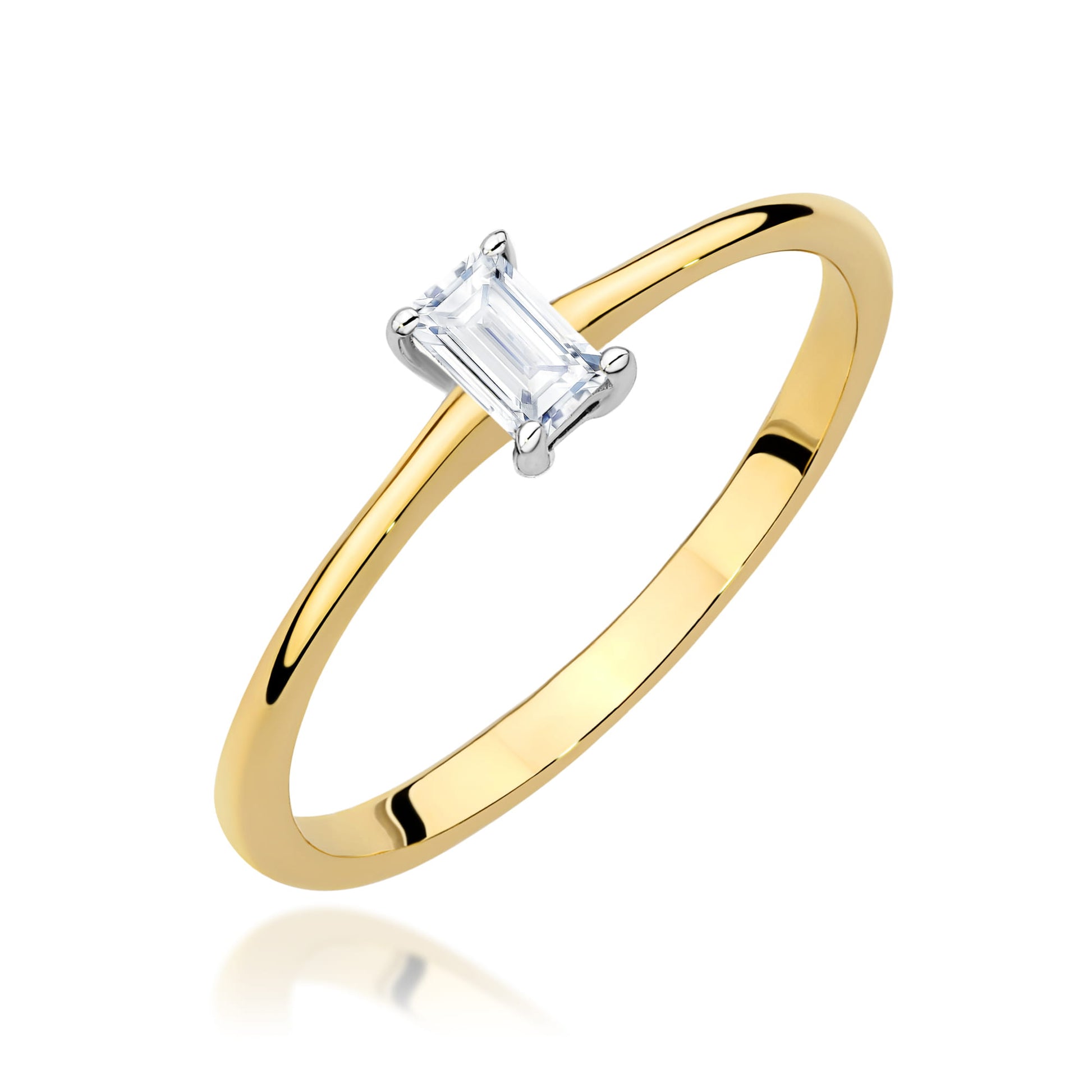 Inel Aur 14K W0592 Diamant Natural 0.15ct