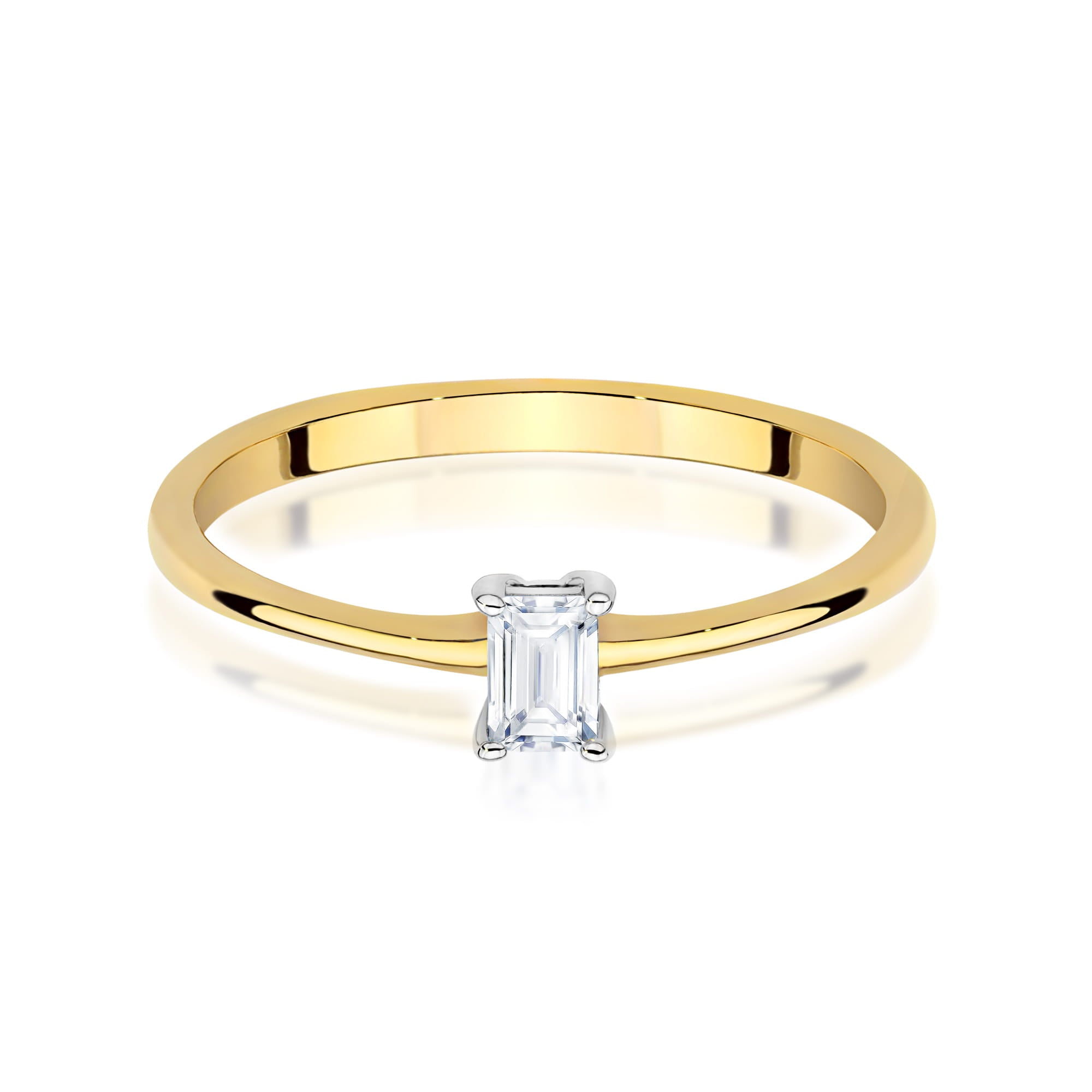 Inel Aur 9K cu Diamant Natural 0.15 ct