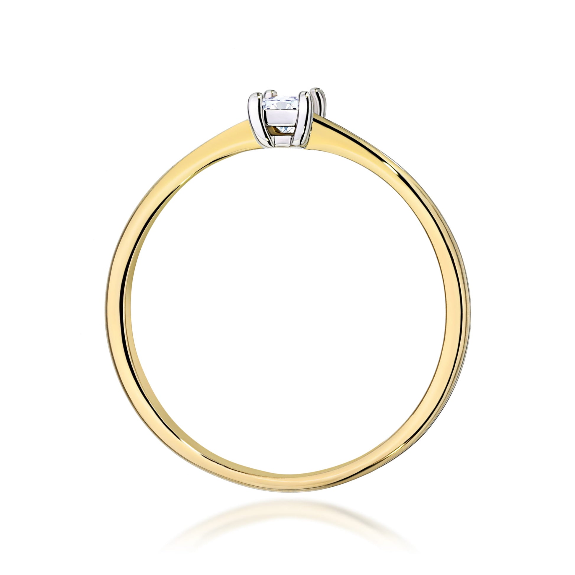 Inel Aur 9K cu Diamant Natural 0.15 ct