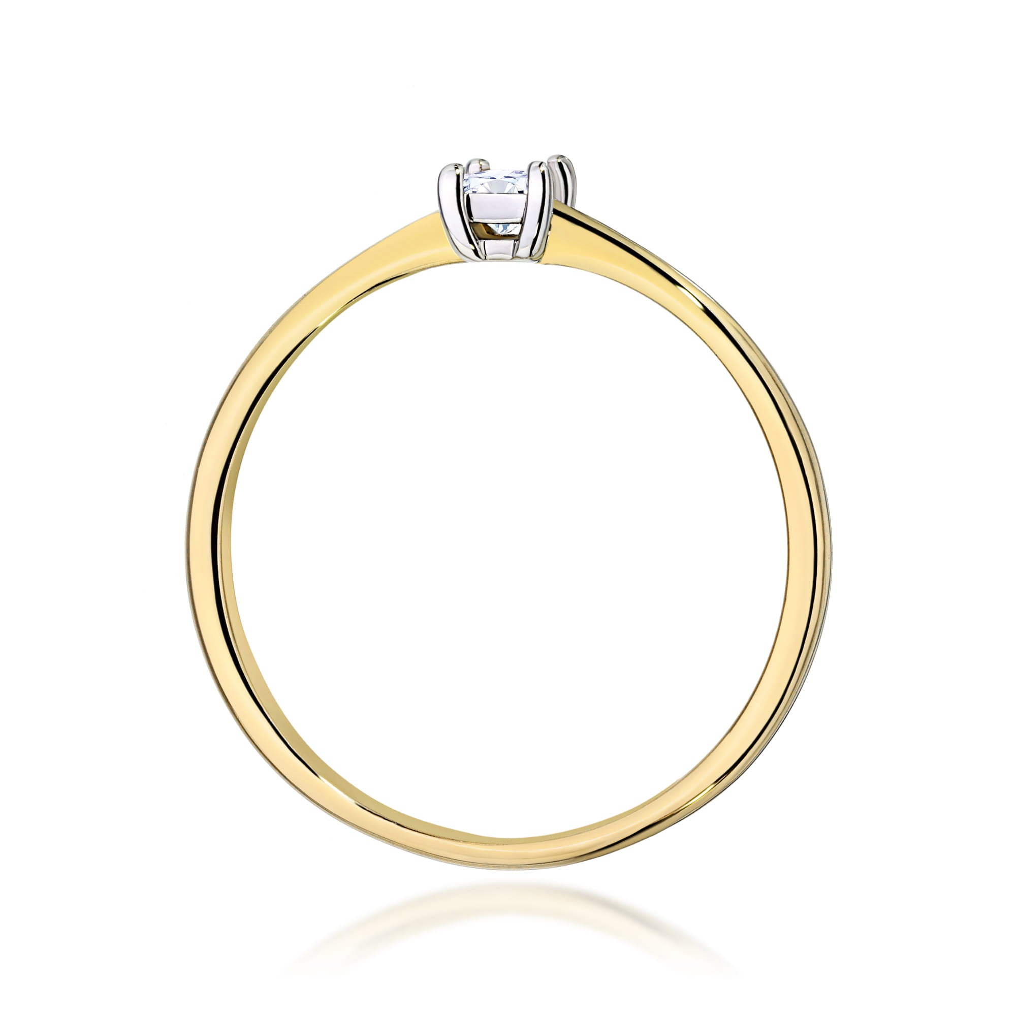 Inel Aur 9K cu Diamant Natural 0.15 ct
