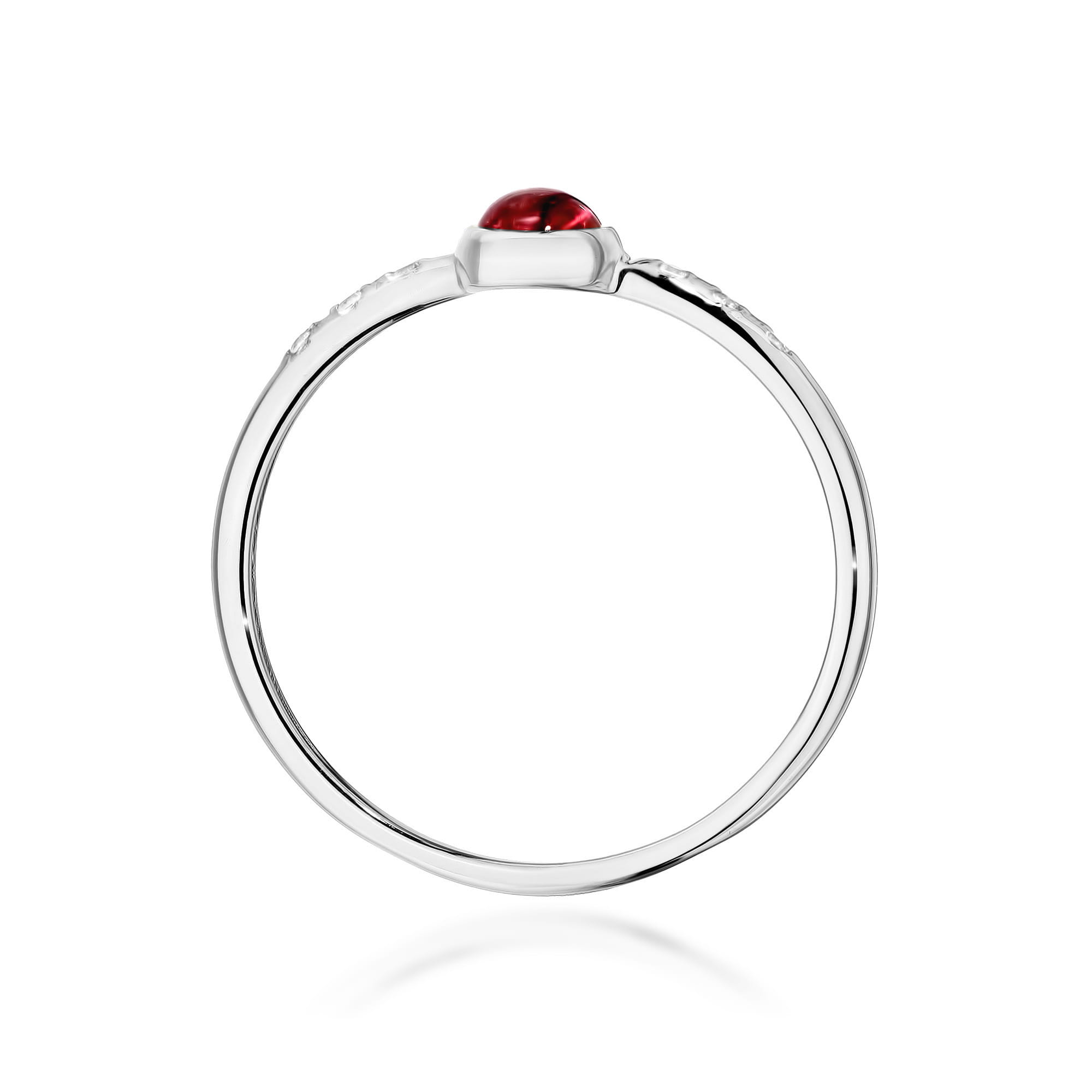 Inel Aur 9K cu Pink Tourmaline 0.30 ct si Diamante Naturale 0.03 ct