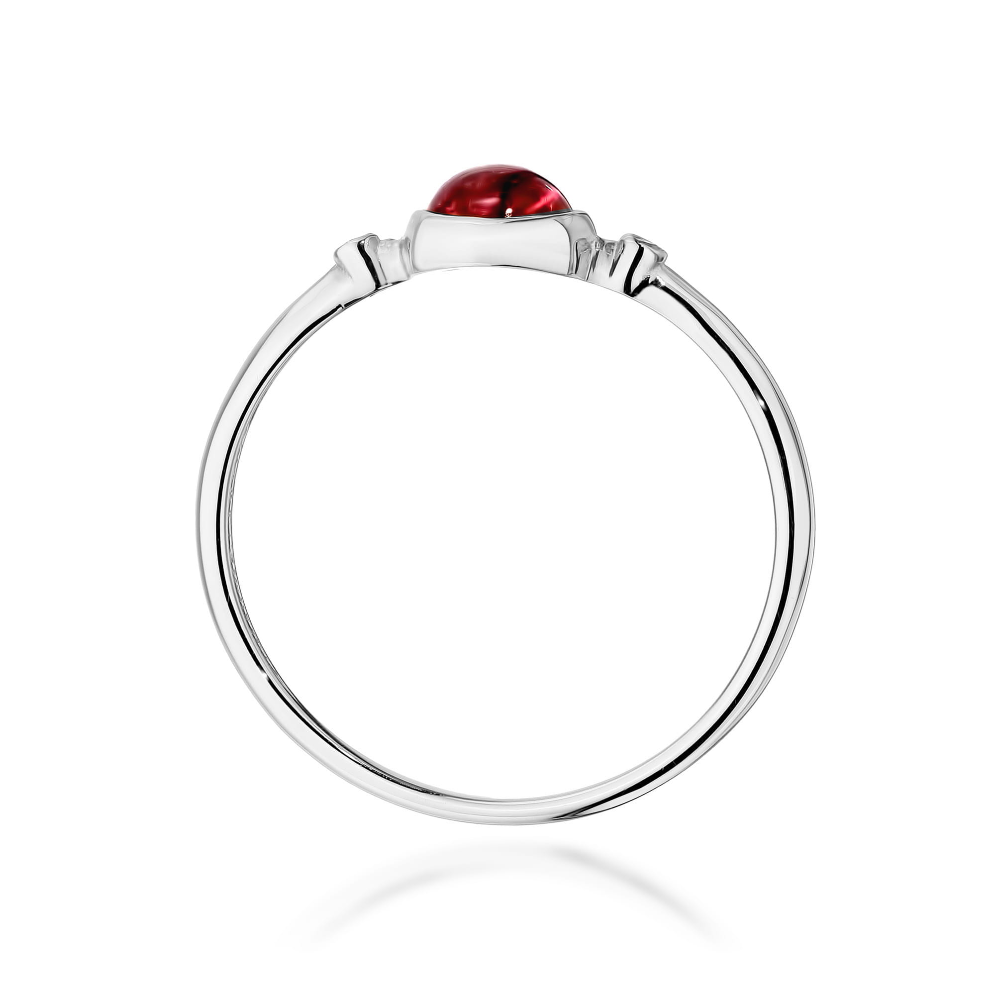 Inel Aur 9K cu Pink Tourmaline 0.60 ct si Diamante Naturale 0.01 ct