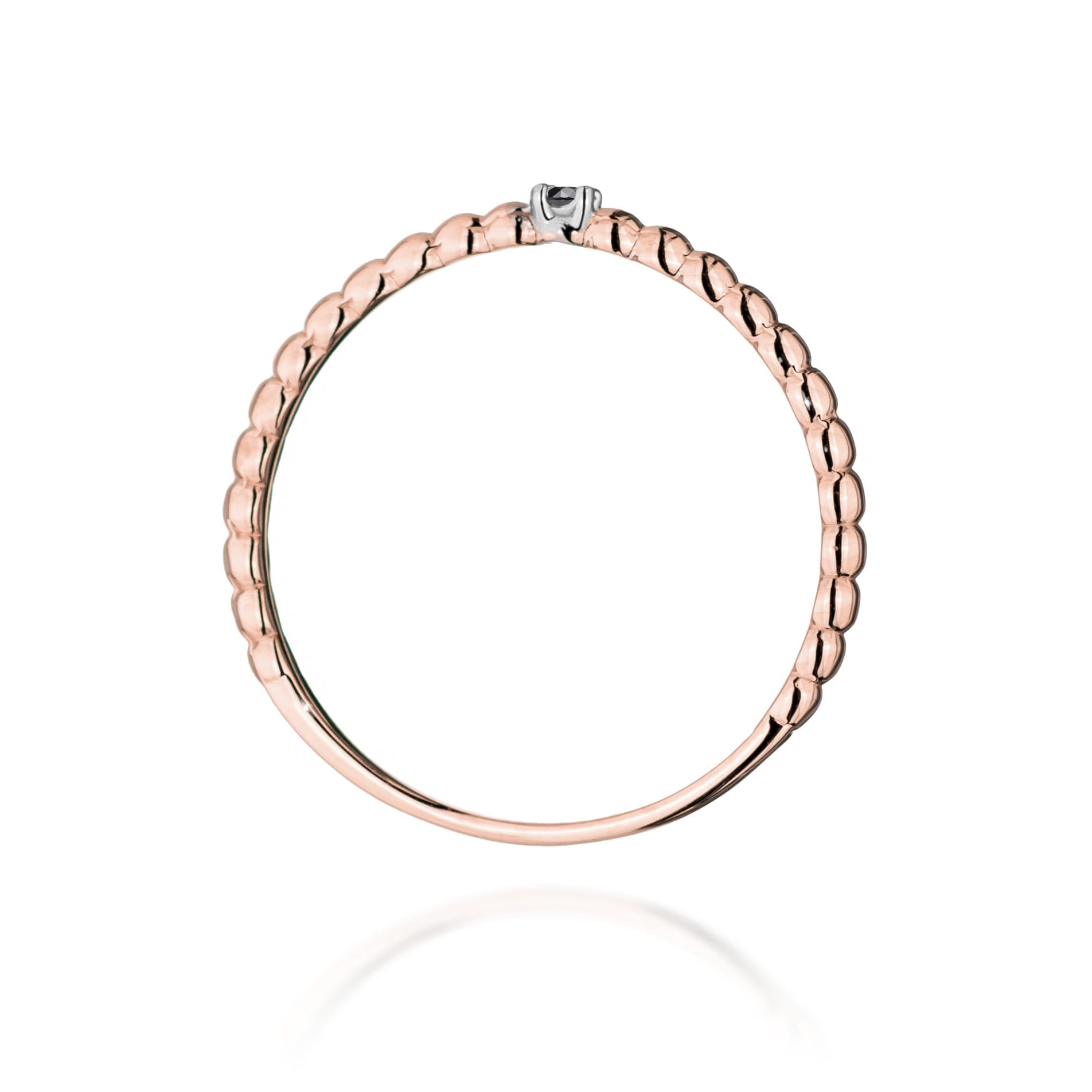 Inel Aur 14K W0601 Diamant Negru 0.02ct