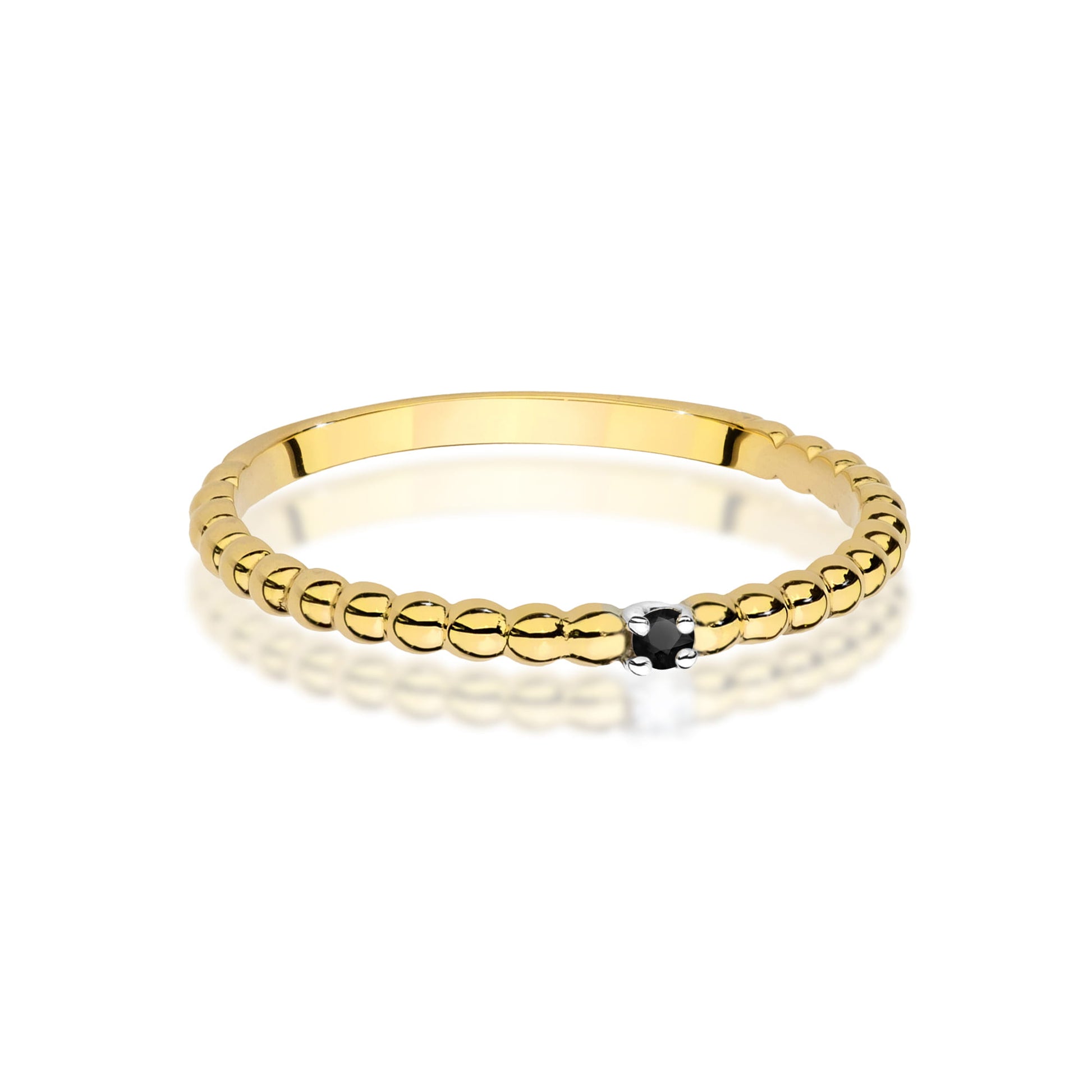 Inel Aur 14K W0601 Diamant Negru 0.02ct