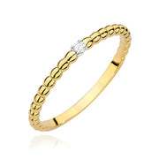 Inel Aur 9K cu Diamant Natural 0.02 ct