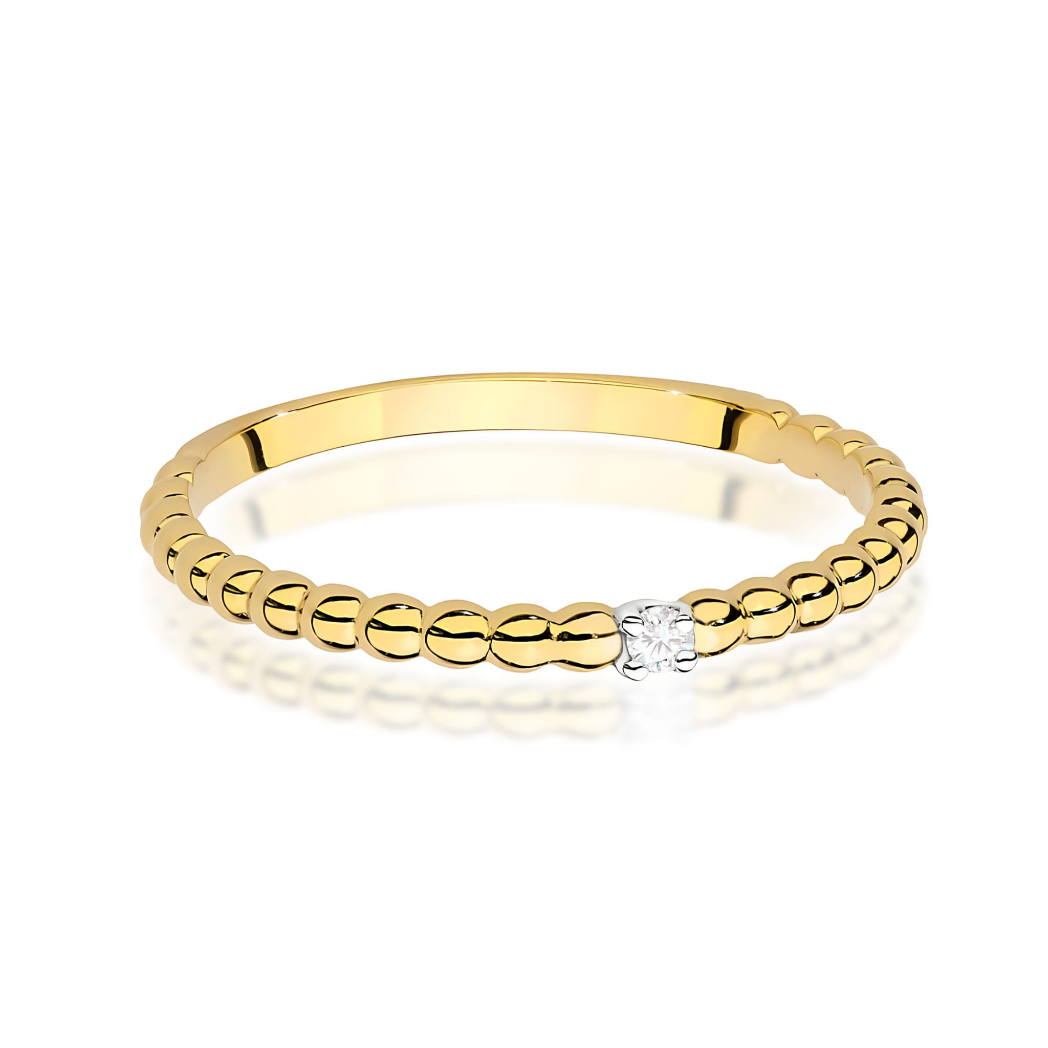Inel Aur 9K cu Diamant Natural 0.02 ct