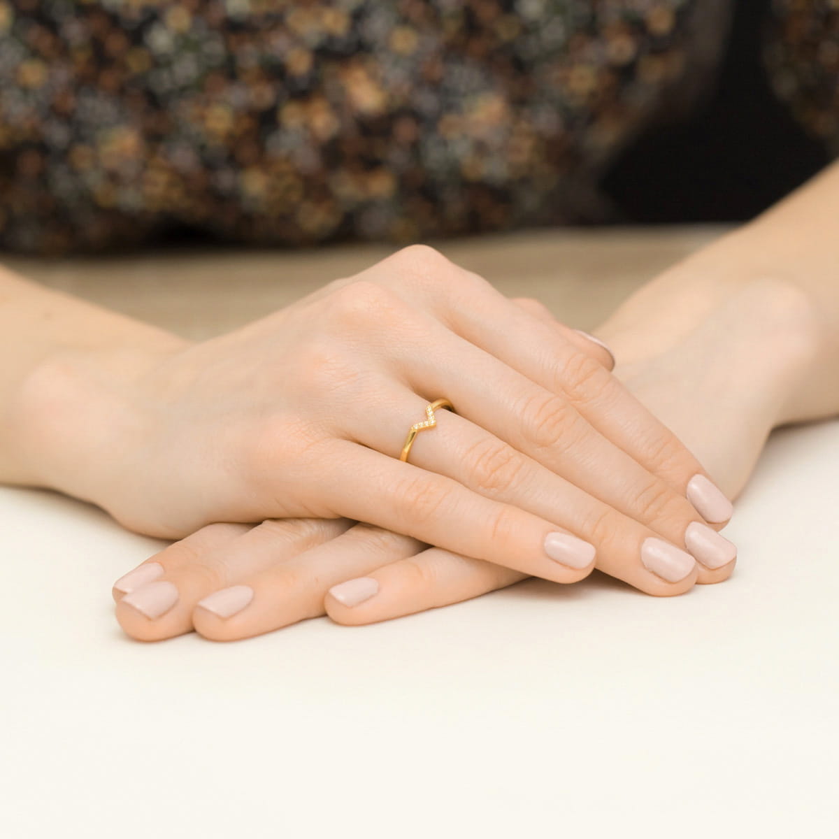 Inel Aur 9K cu Diamante Naturale 0.04 ct