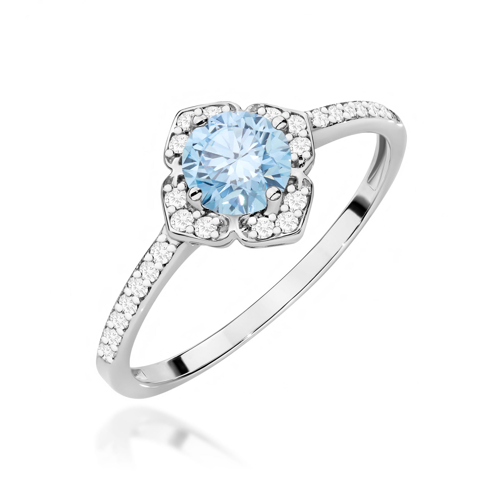 Inel Aur 9K cu Diamante de Laborator 0.63 ct