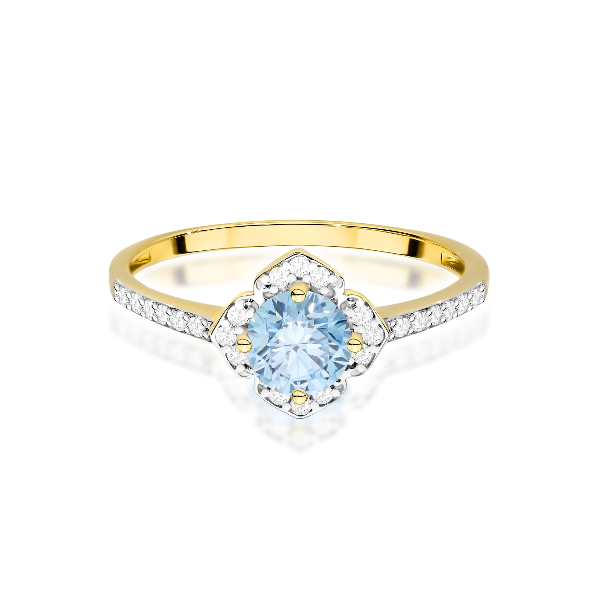 Inel Aur 9K cu Diamante de Laborator 0.63 ct