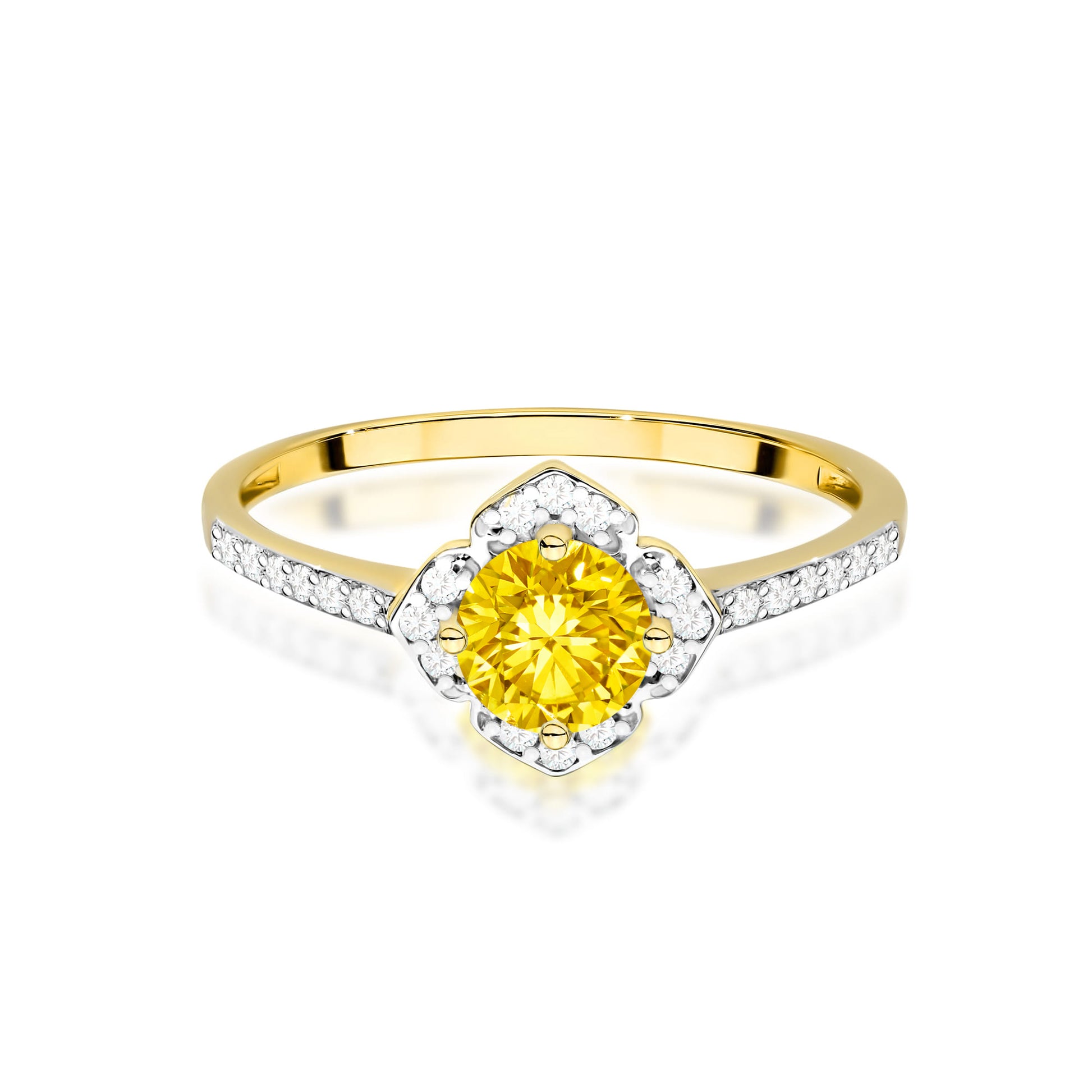 Inel Aur 9K cu Diamante de Laborator 0.63 ct
