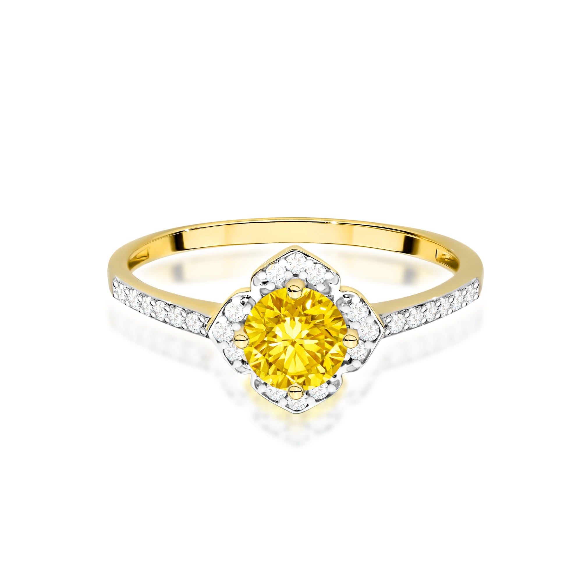Inel Aur 9K cu Diamante de Laborator 0.63 ct