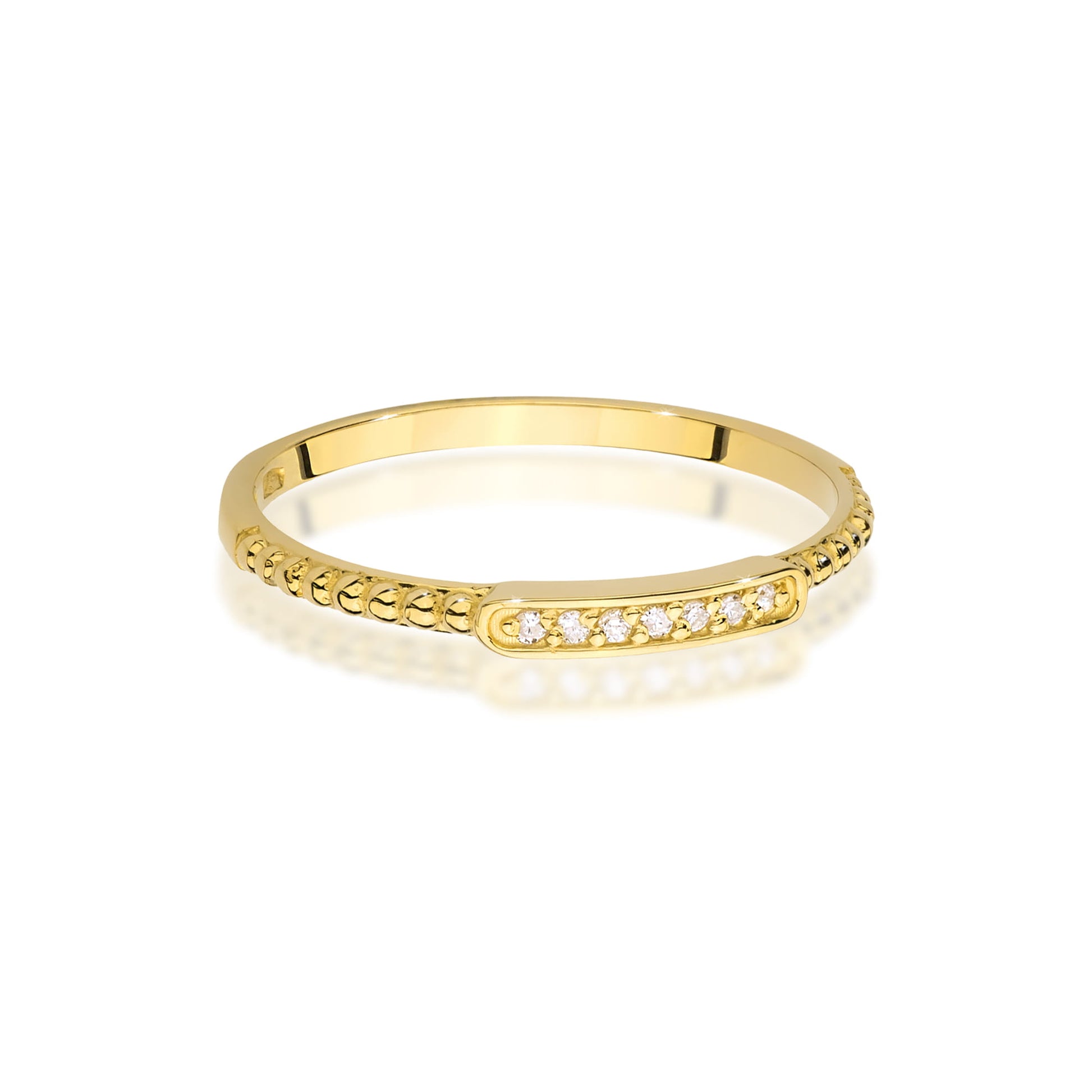 Inel Aur 9K cu Diamante Naturale 0.04 ct