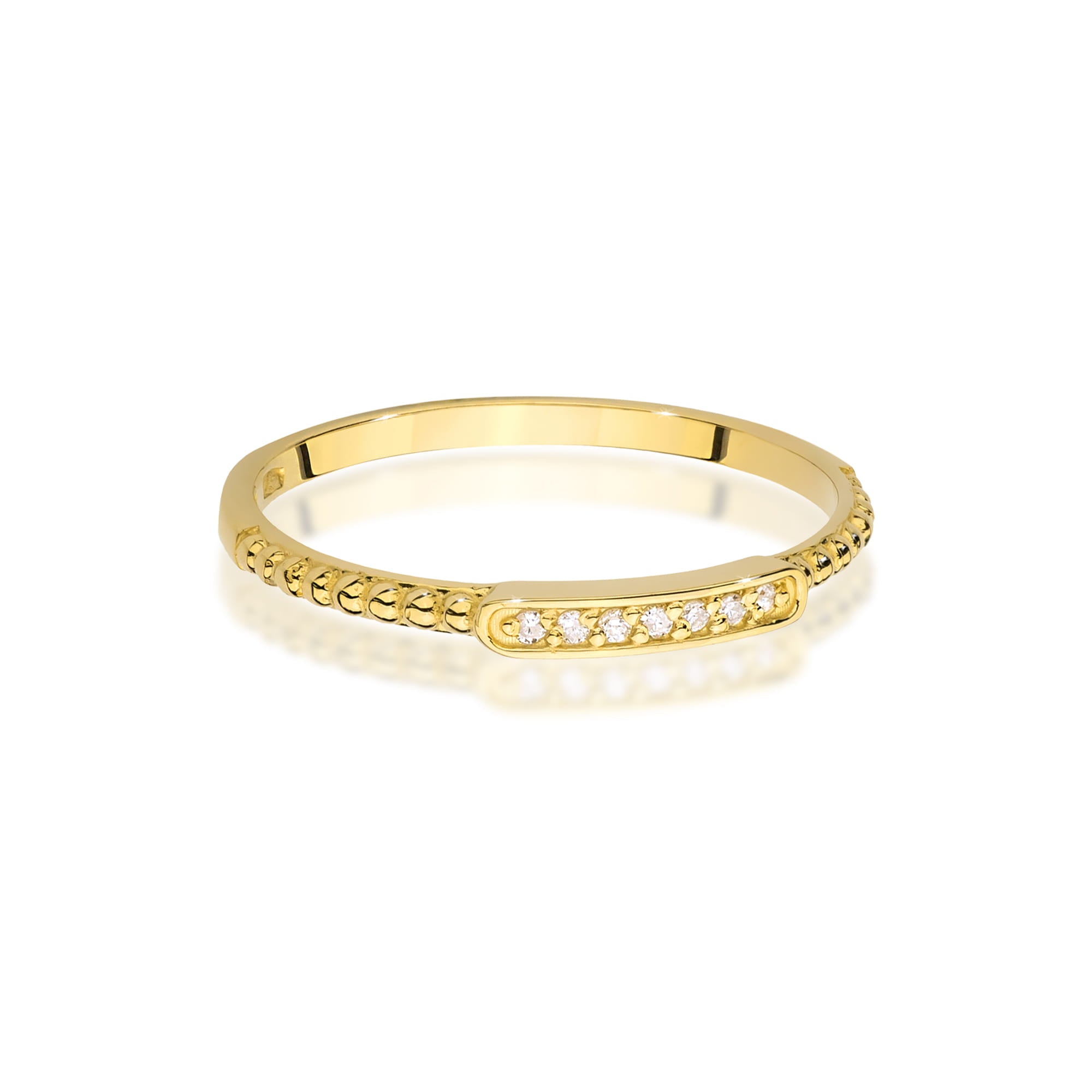 Inel Aur 9K cu Diamante Naturale 0.04 ct