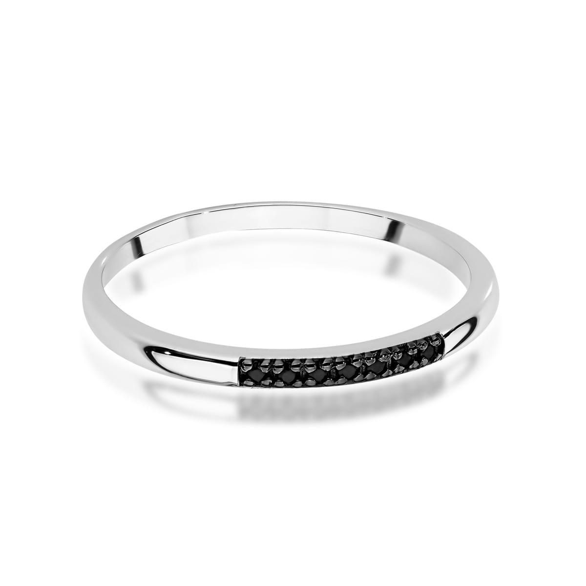 Inel Aur 14K cu Diamante Negre W0607