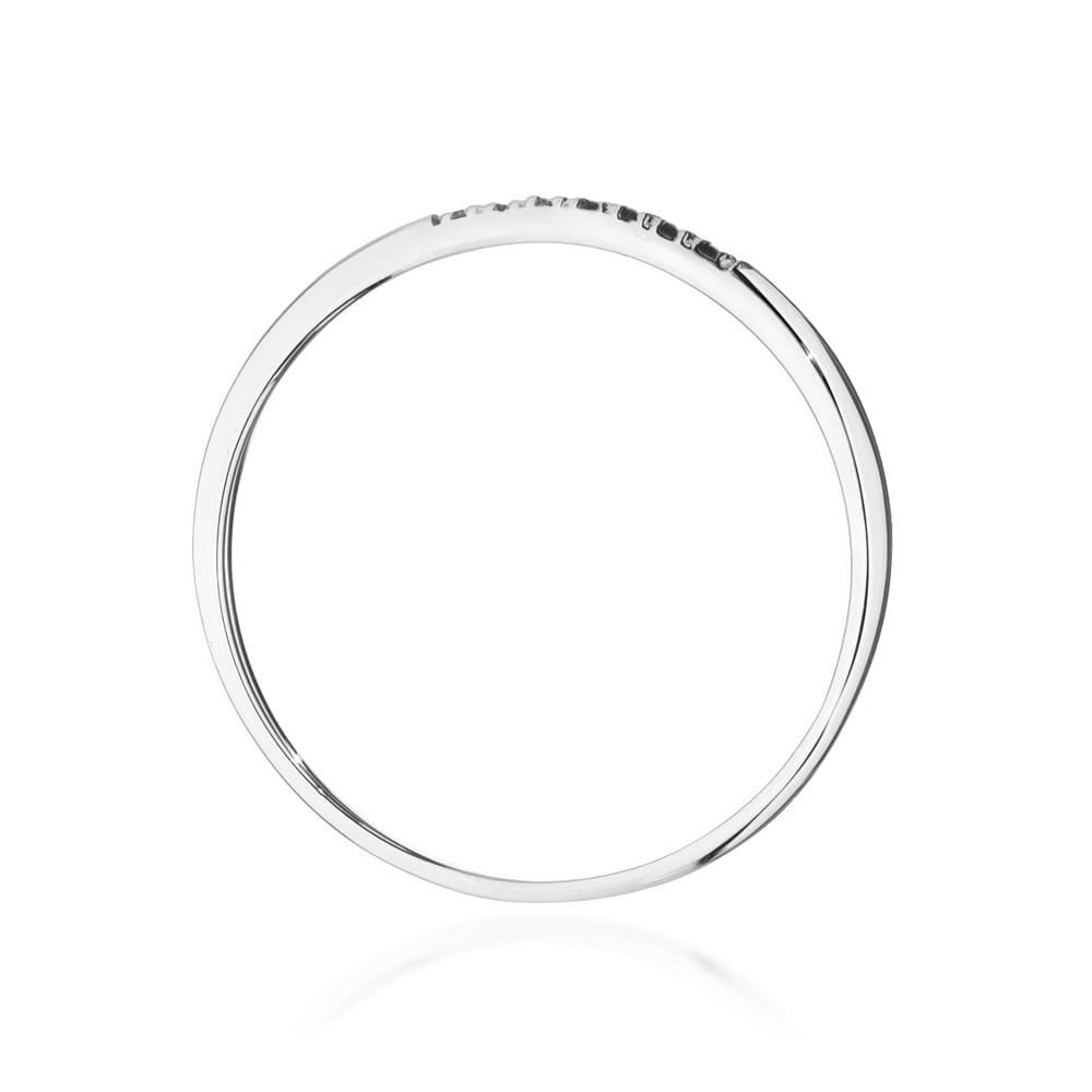 Inel Aur 9K cu Diamante Naturale Negre 0.04 ct