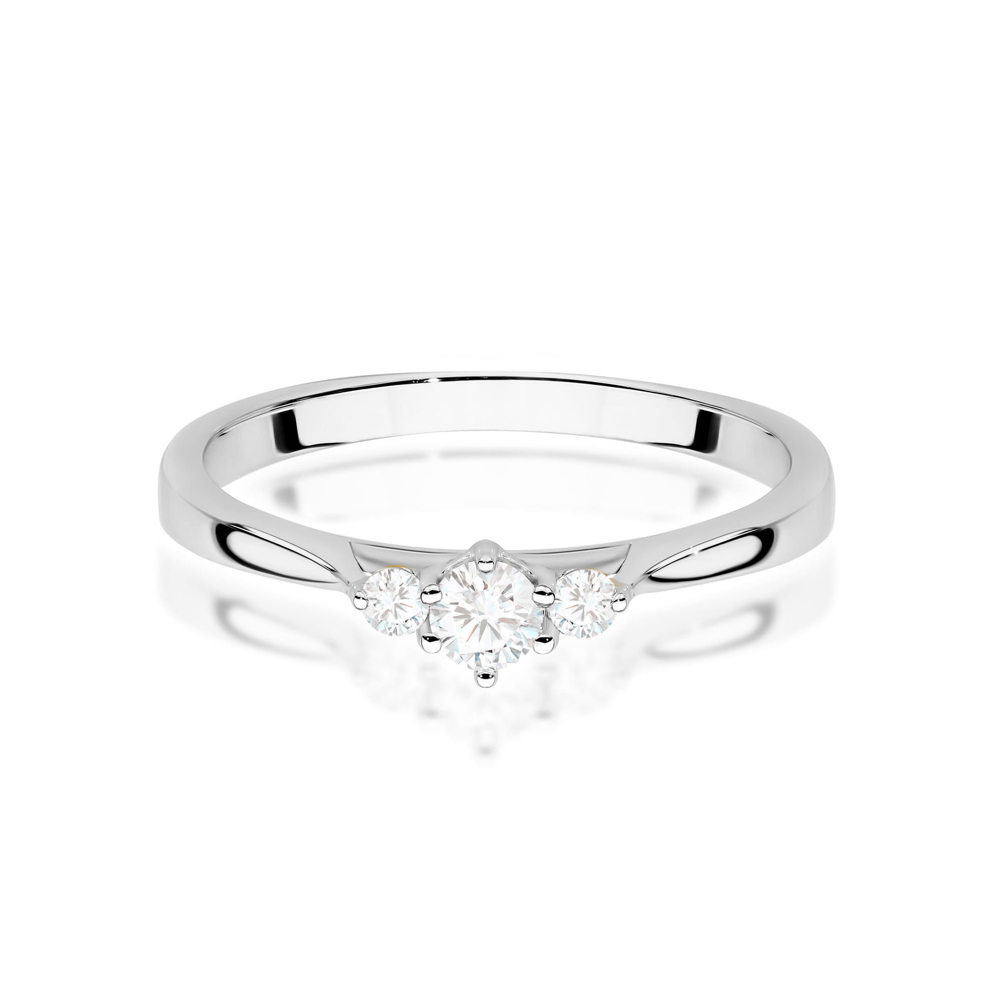 Inel Aur 9K cu Diamante de Laborator 0.21 ct