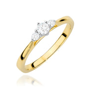 Inel Aur 14K cu Diamante Naturale 0.19 ct