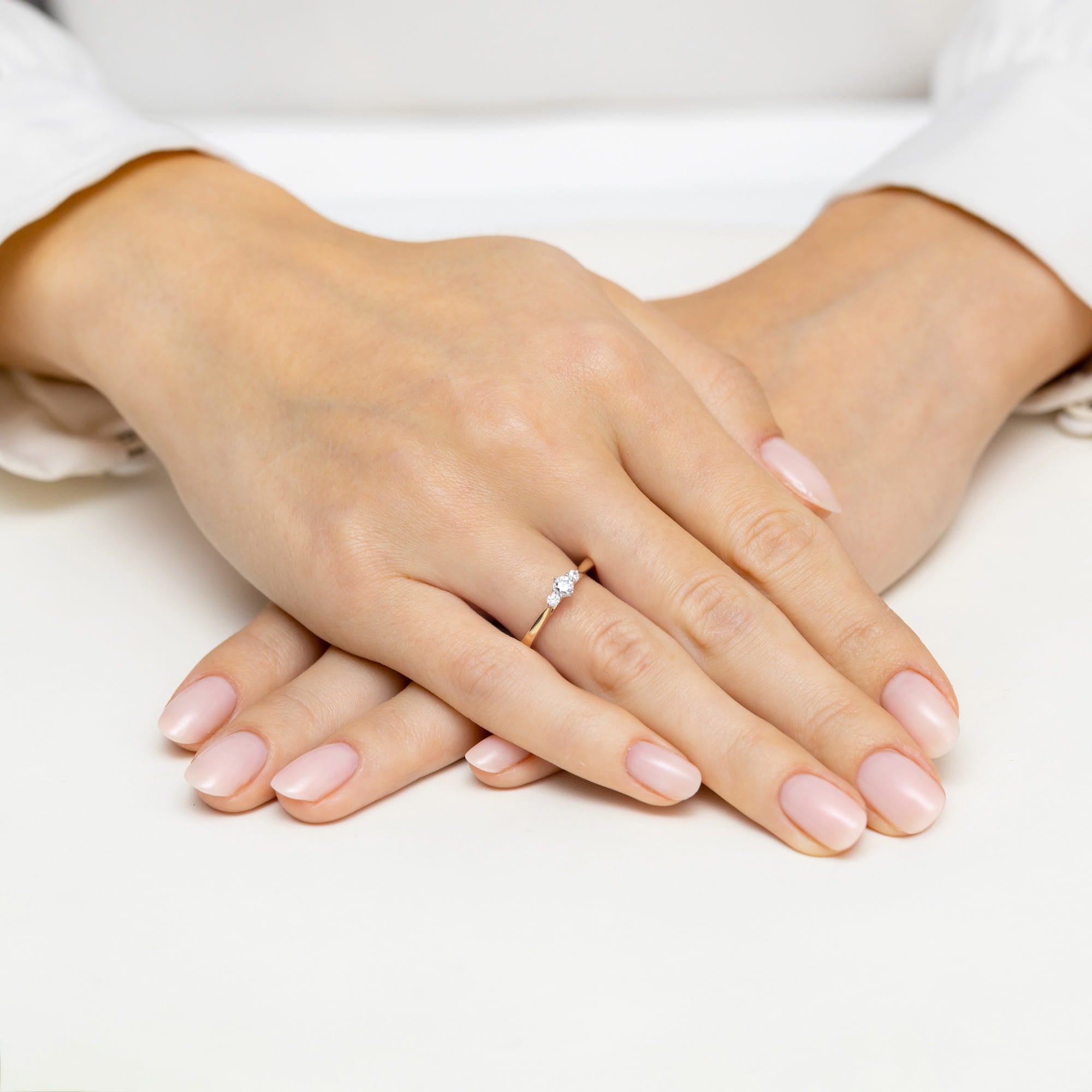 Inel Diamant Aur 14K Rotund