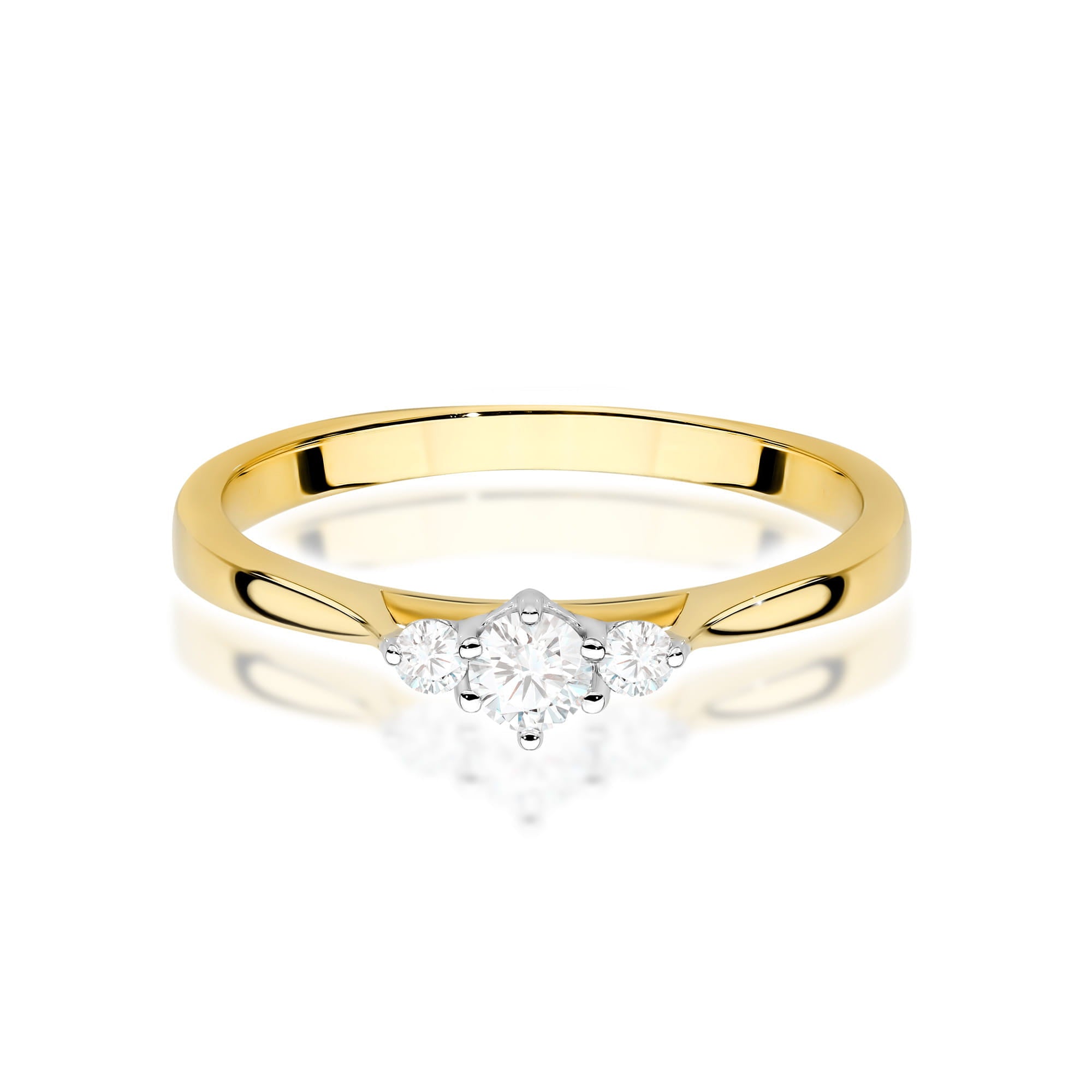 Inel Aur 9K cu Diamante de Laborator 0.21 ct