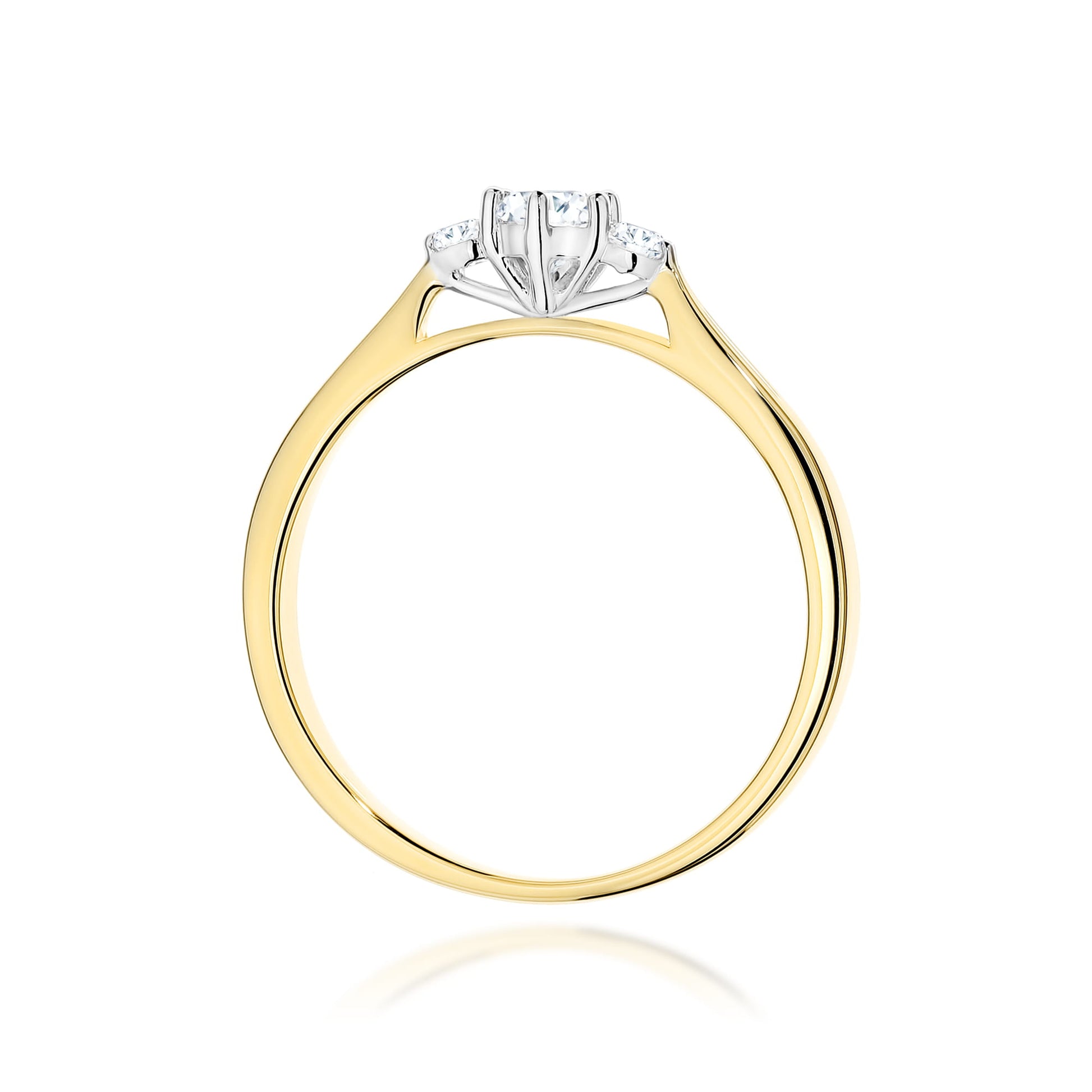 Inel Aur 9K cu Diamante de Laborator 0.21 ct
