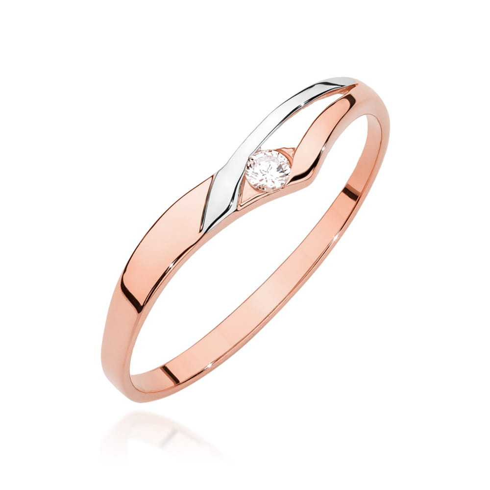 Inel Aur 14K W0609 Diamant 0,04ct