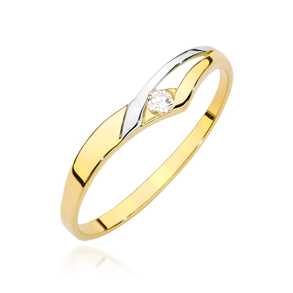 Inel Aur 14K W0609 Diamant 0,04ct
