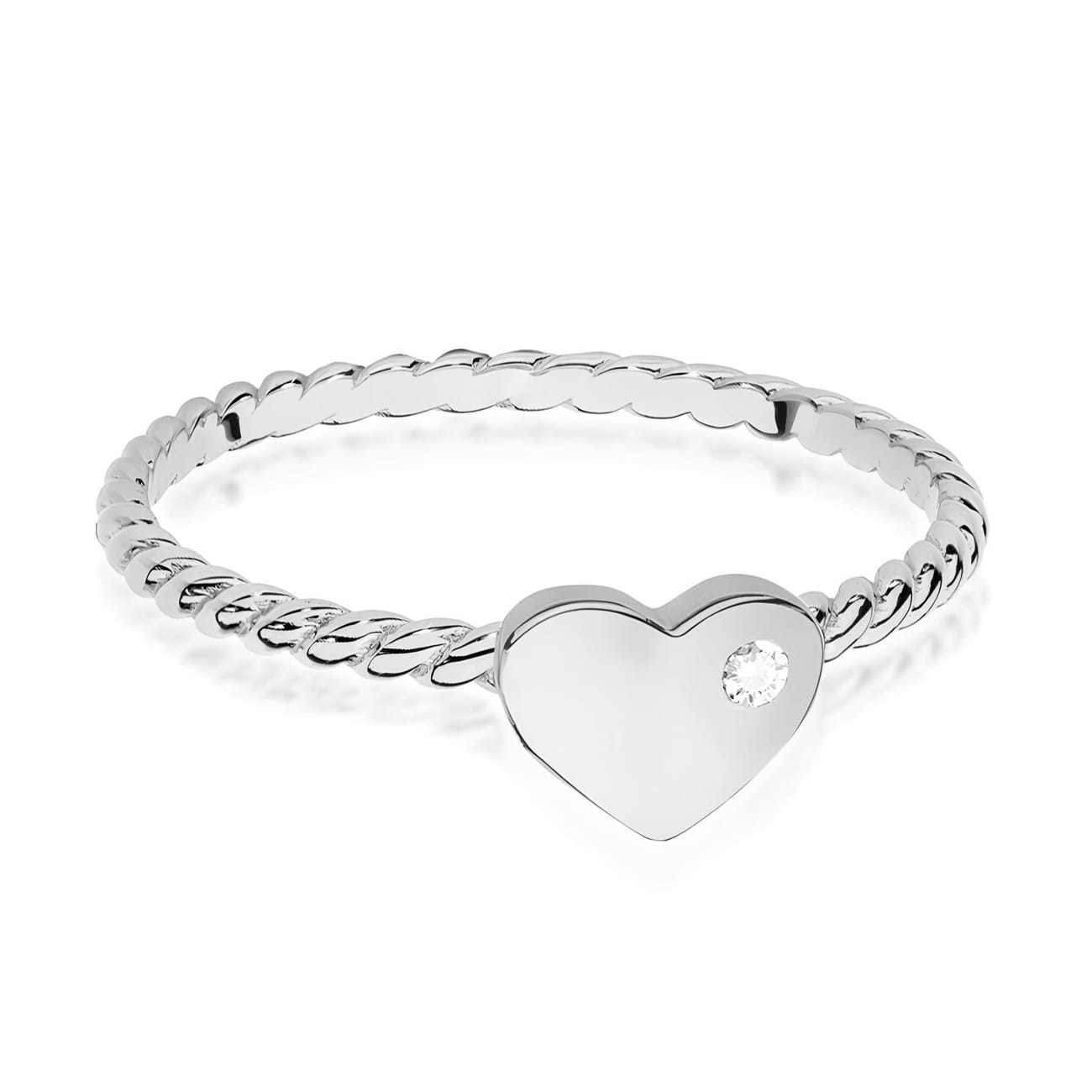 Inel Aur 9K cu Diamant Natural 0.03 ct