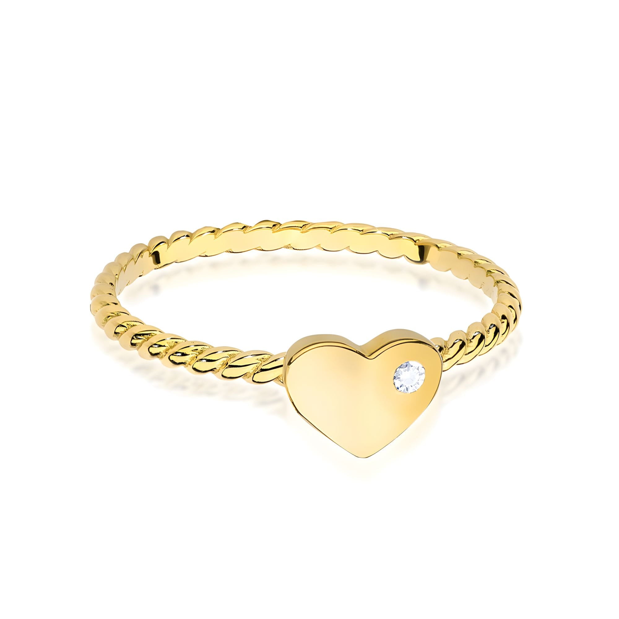 Inel Aur 9K cu Diamant Natural 0.03 ct