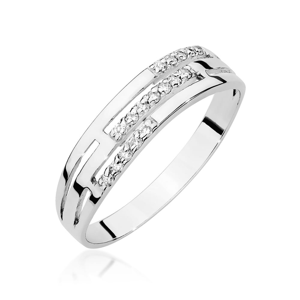 Inel Aur 9K cu Diamante Naturale 0.15 ct