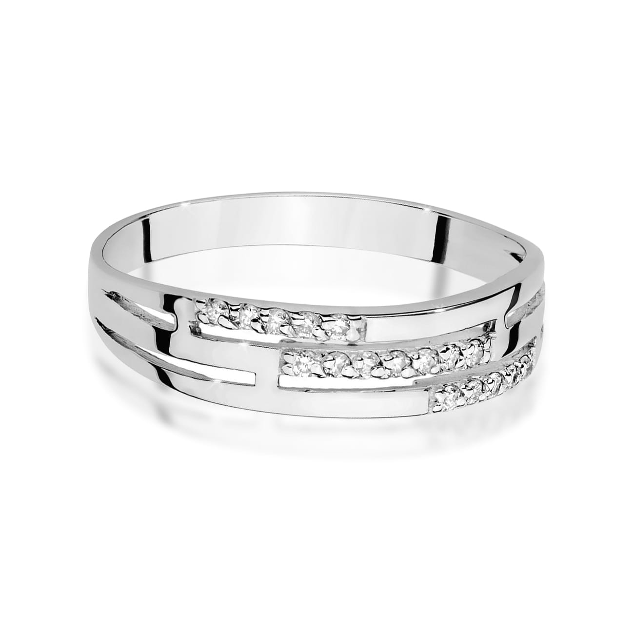 Inel Aur 9K cu Diamante Naturale 0.15 ct