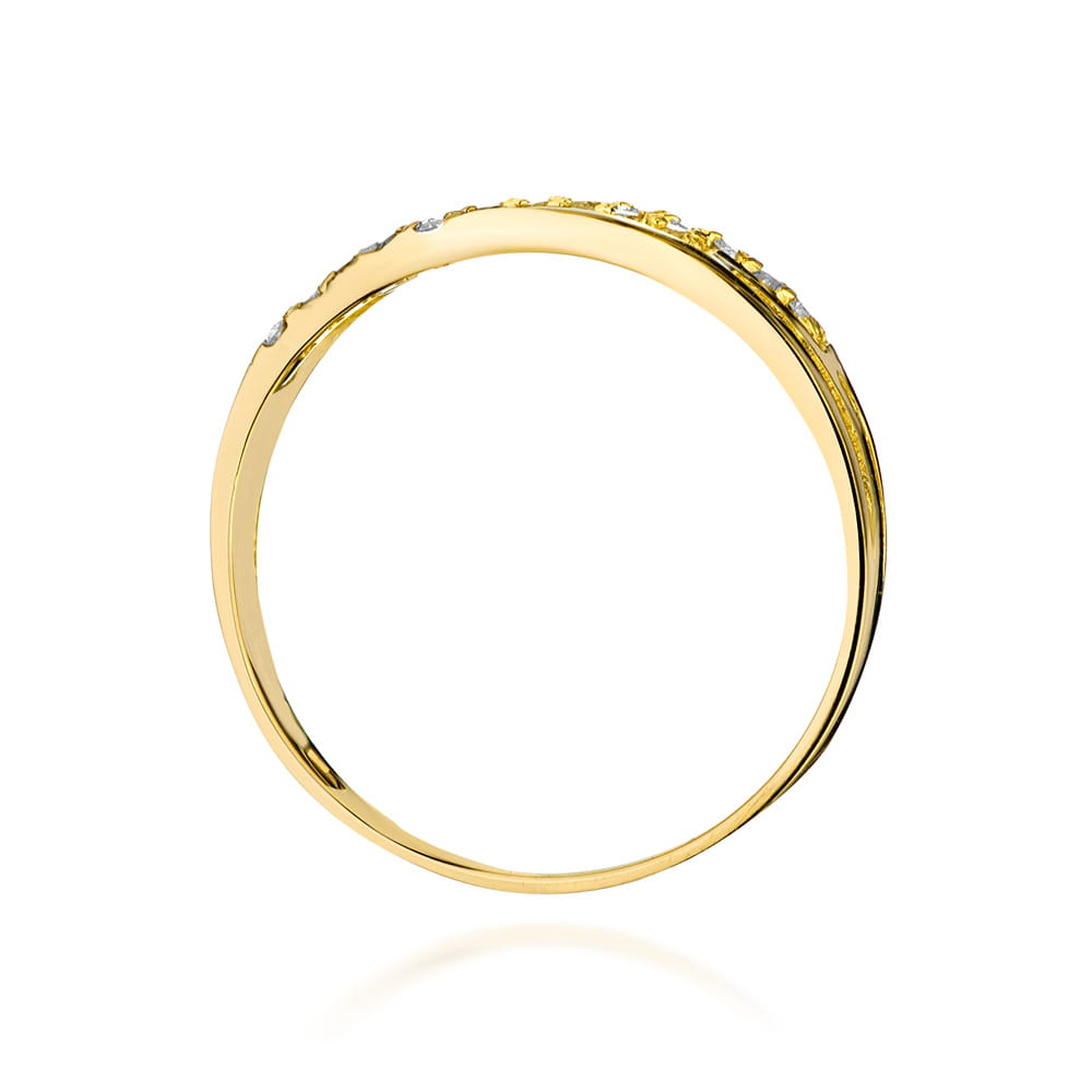 Inel Aur 9K cu Diamante Naturale 0.15 ct