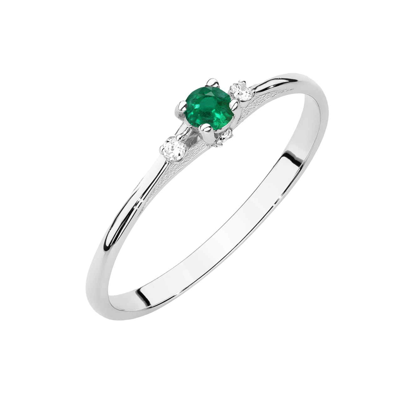 Inel Aur 14K W0614 Smarald 0.15ct