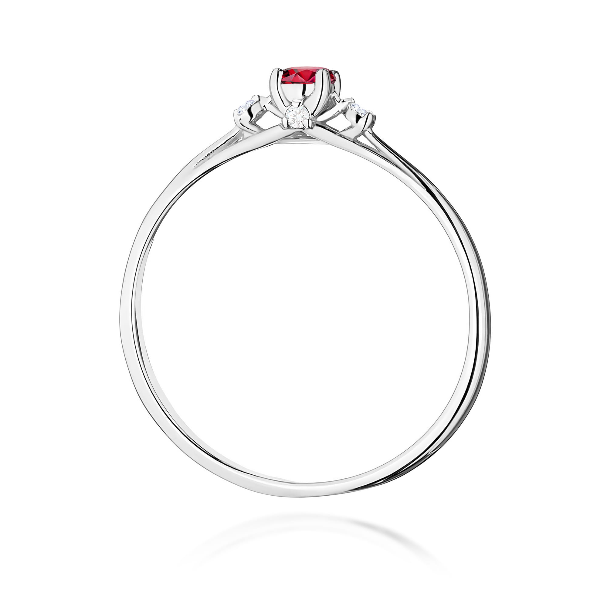 Inel Aur 9K cu Rubin 0.15 ct si Diamante Naturale 0.05 ct