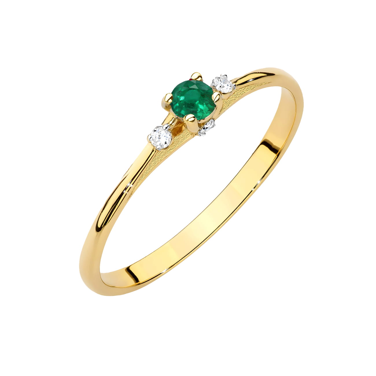 Inel Aur 14K W0614 Smarald 0.15ct