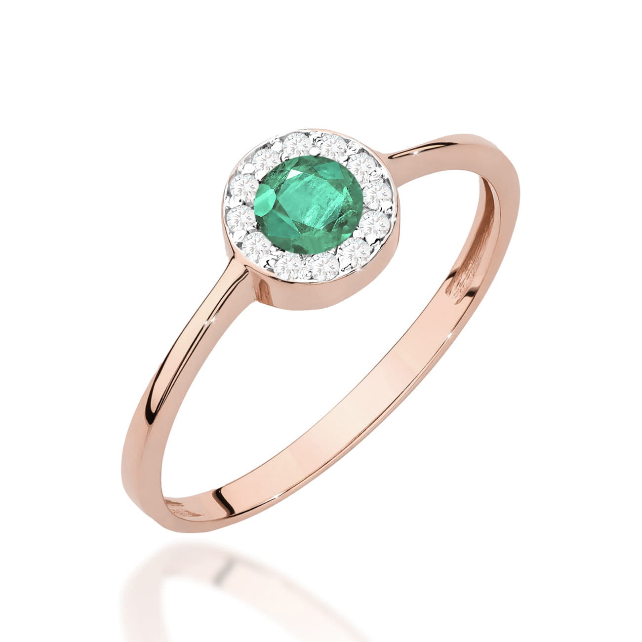 Inel Aur 14K W0616 Smarald 0.30ct