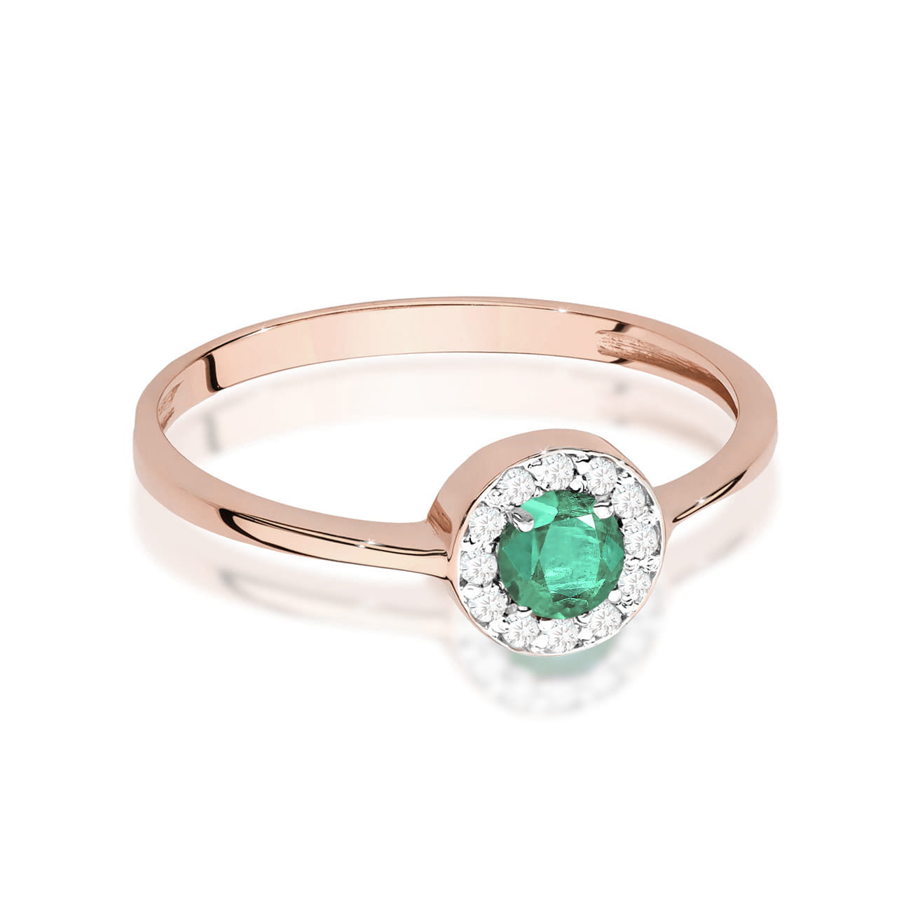 Inel Aur 14K W0616 Smarald 0.30ct
